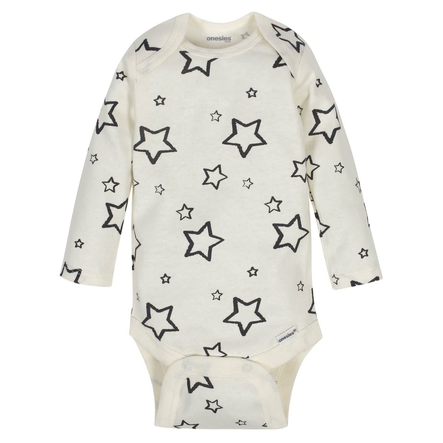6-Pack Baby Neutral Words Long Sleeve Onesies® Brand Bodysuits - Image 3