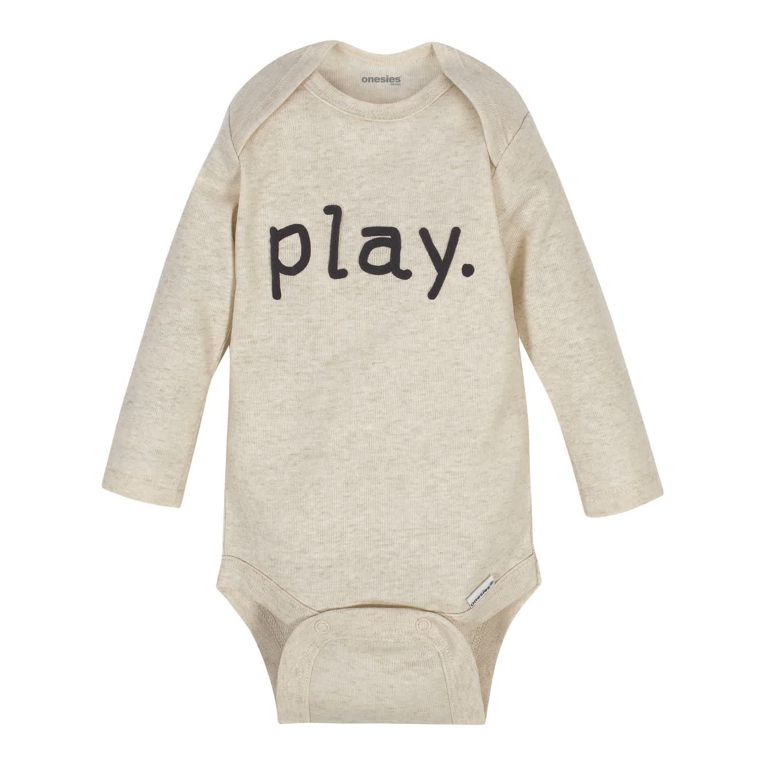 6-Pack Baby Neutral Words Long Sleeve Onesies® Brand Bodysuits - Image 5