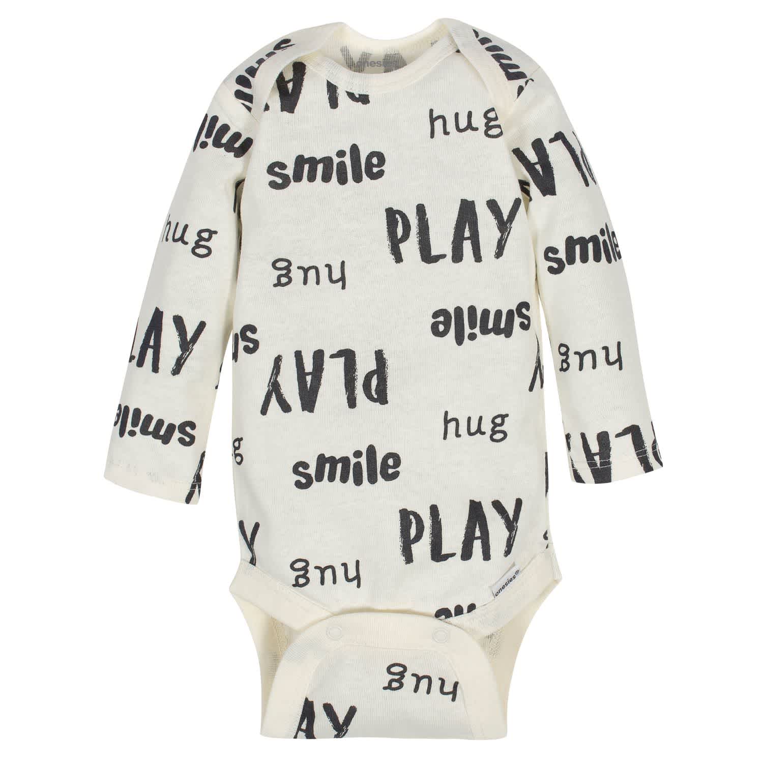 6-Pack Baby Neutral Words Long Sleeve Onesies® Brand Bodysuits - Image 7