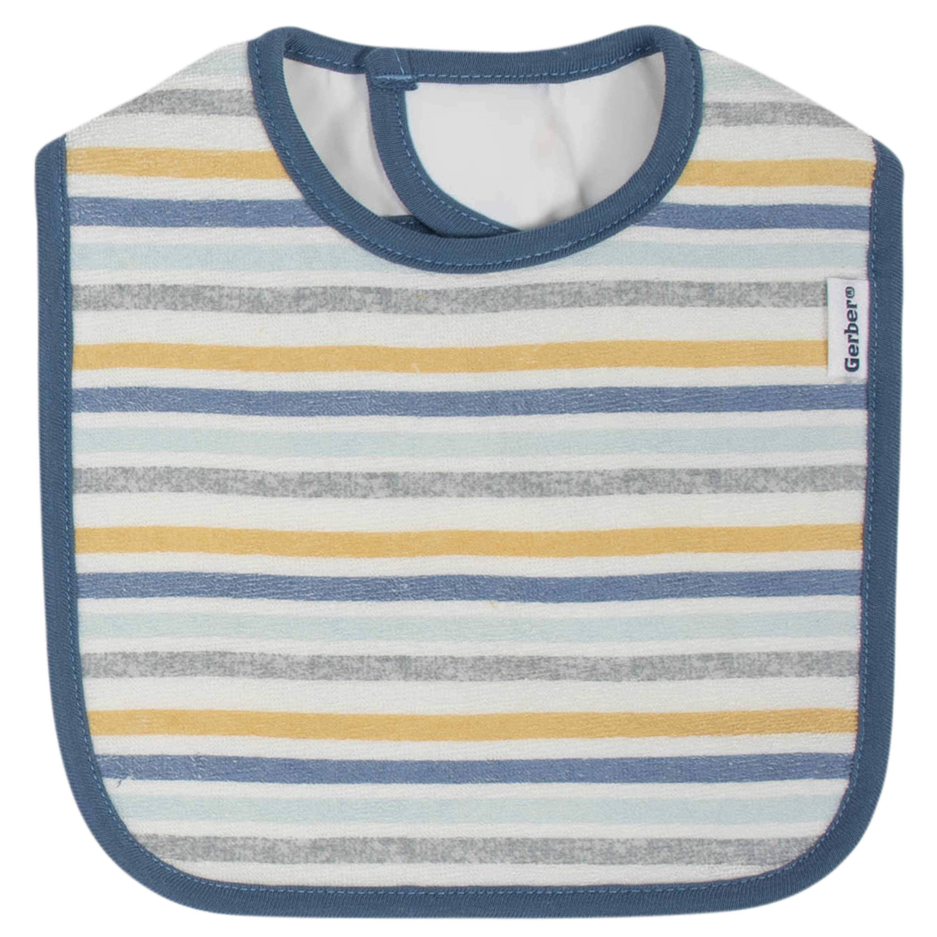 6-Piece Baby Boys Dino Terry Bibs & Burp Cloths Set - Image 3
