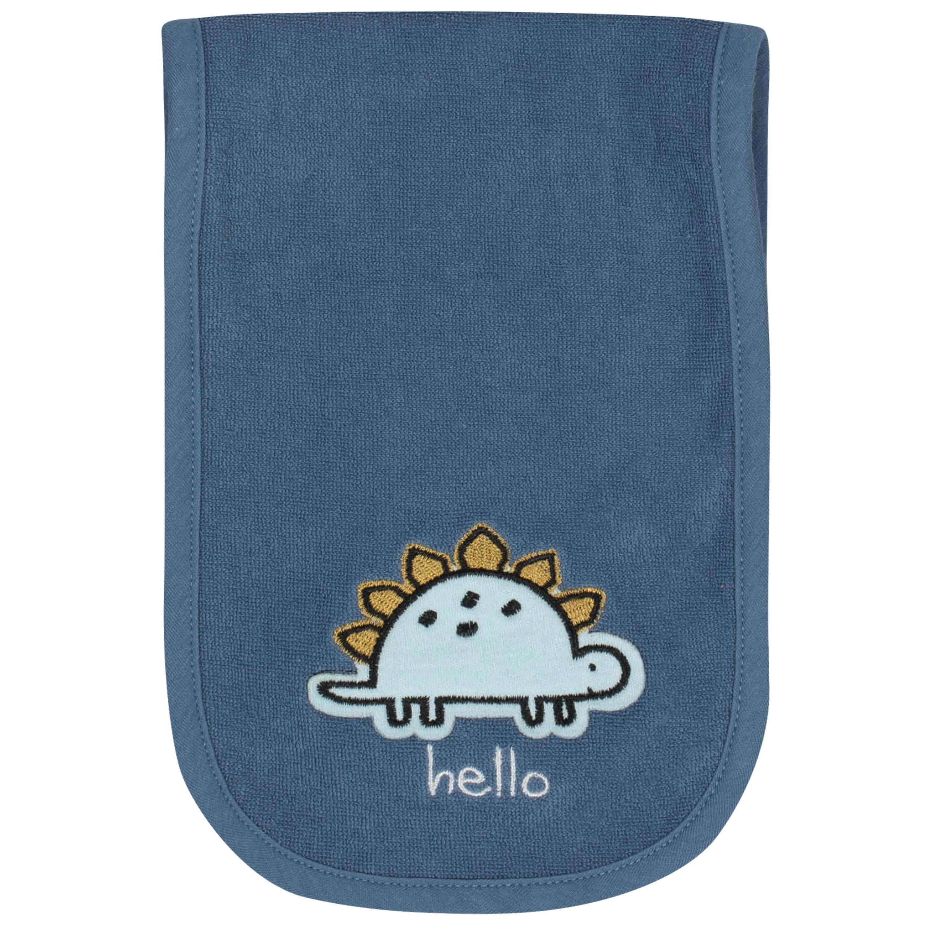 6-Piece Baby Boys Dino Terry Bibs & Burp Cloths Set - Image 5