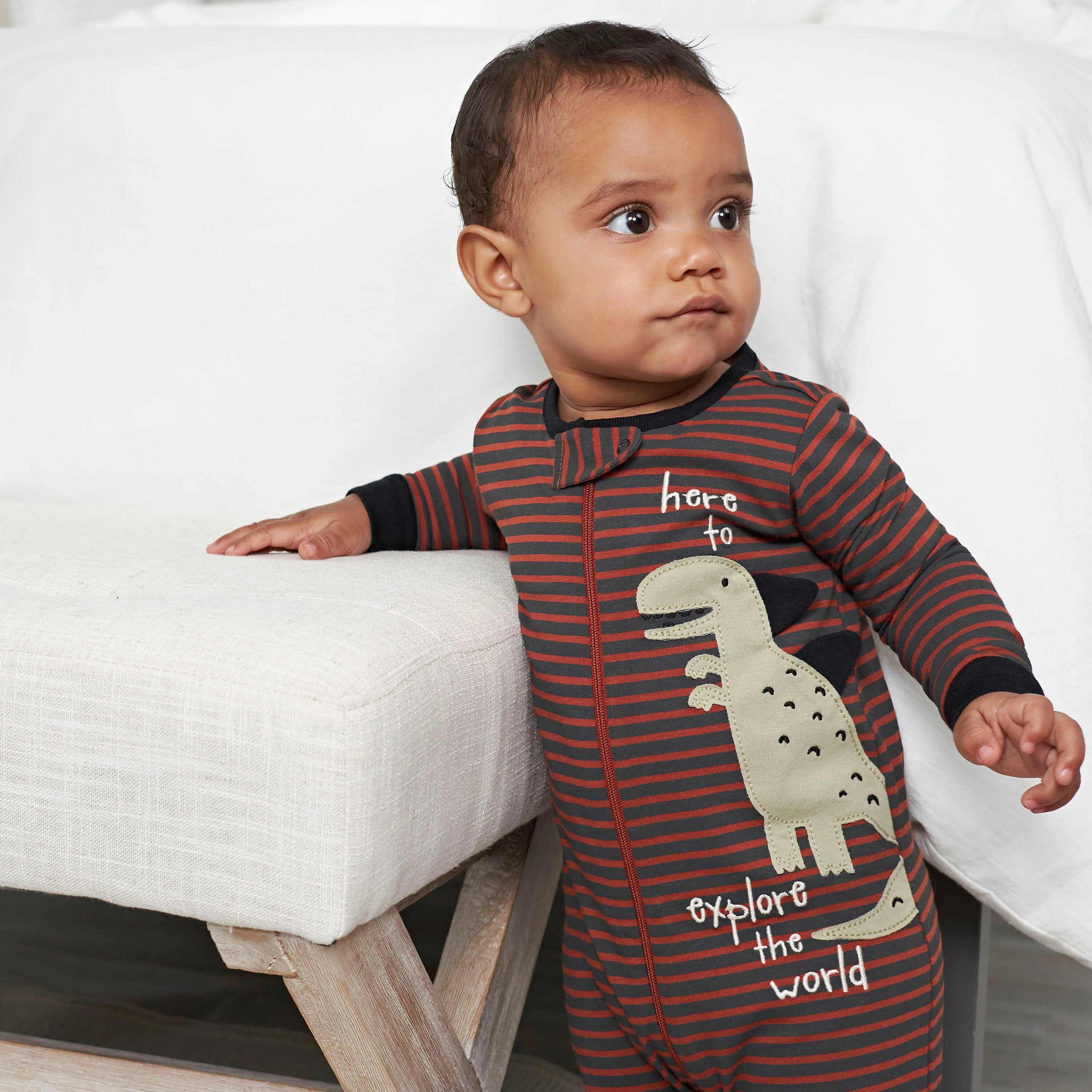 6-Piece Baby Boys Dino OnesiesĀ® Bodysuit and Sleep 'N Play Set - Image 2