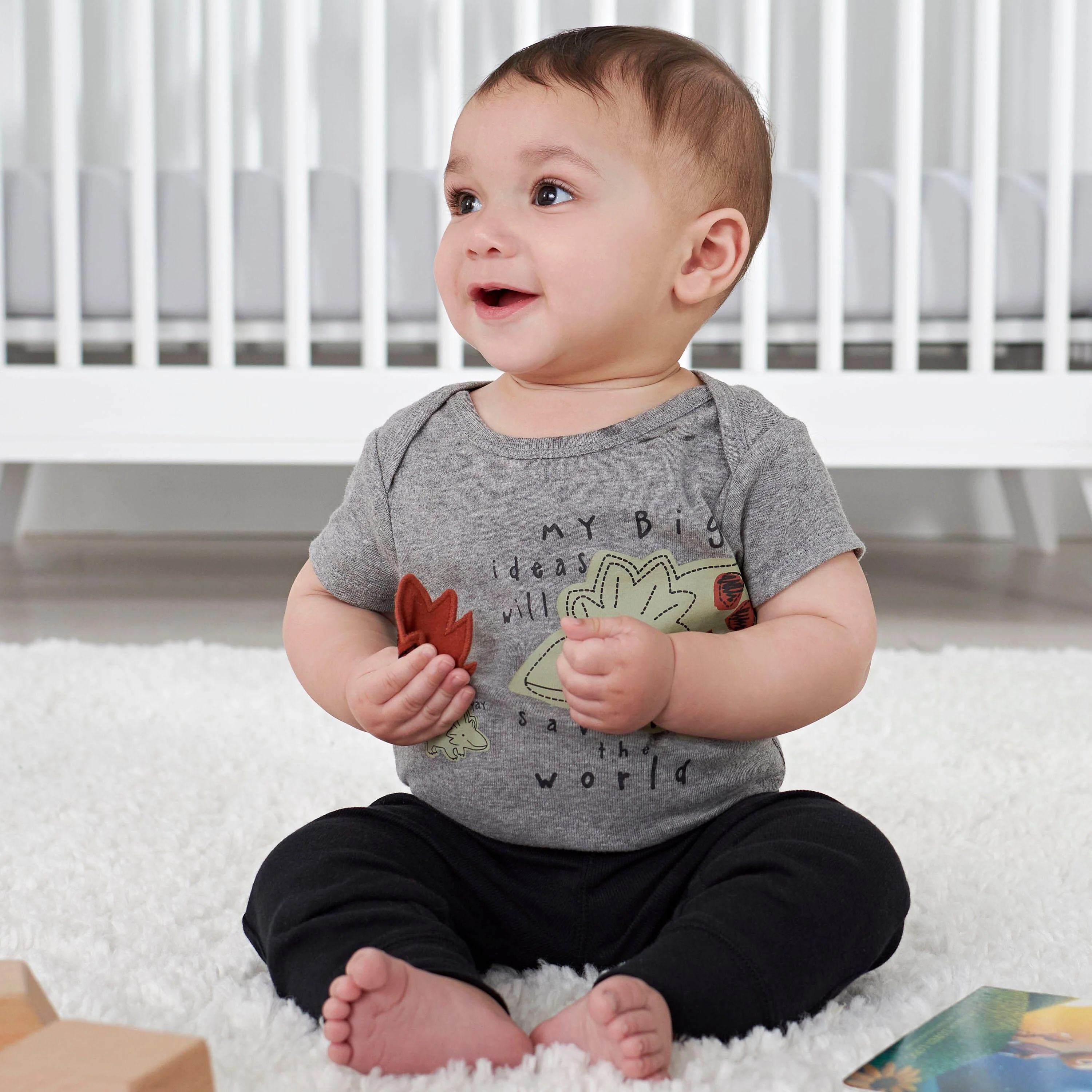 6-Piece Baby Boys Dino OnesiesĀ® Bodysuit and Sleep 'N Play Set - Image 3