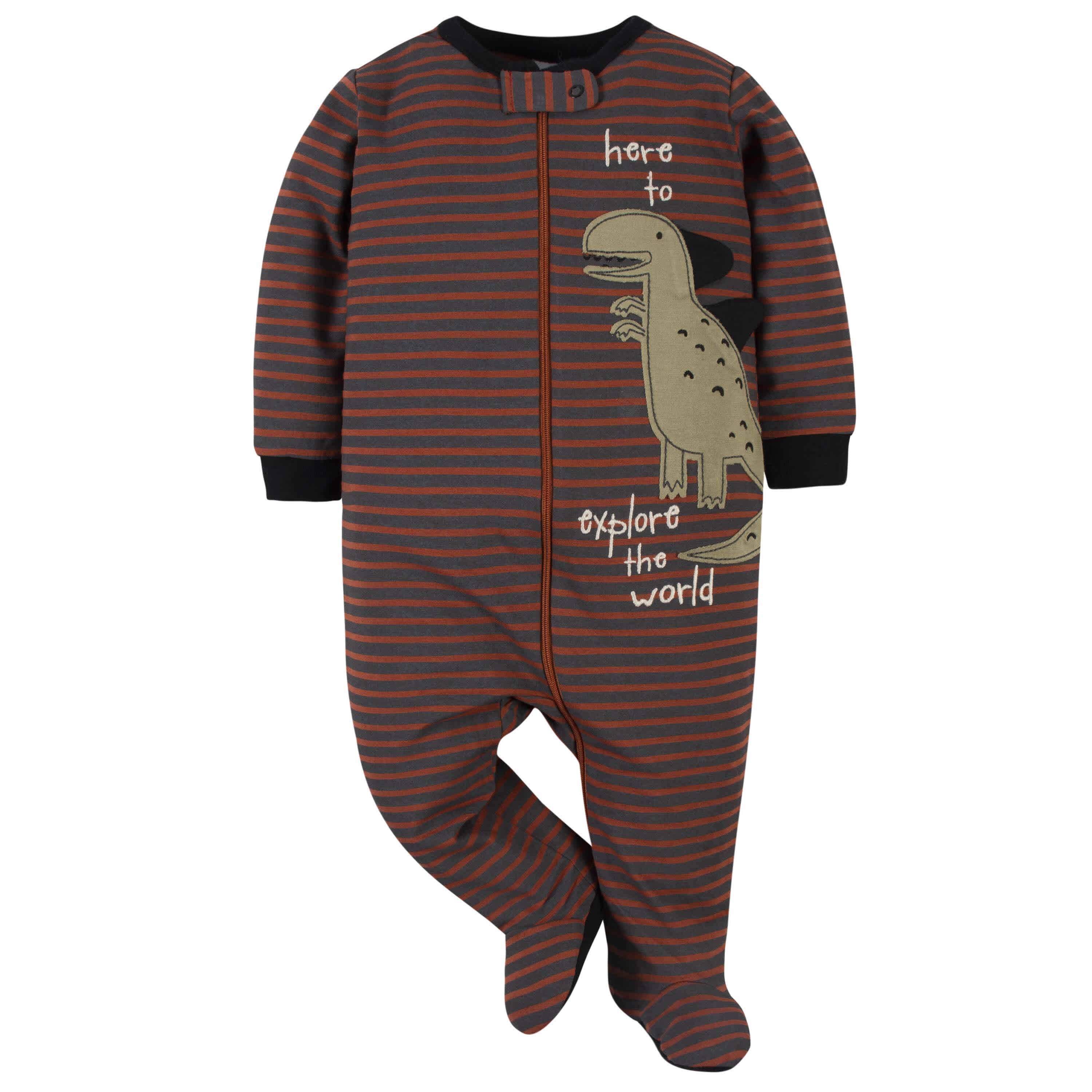 6-Piece Baby Boys Dino OnesiesĀ® Bodysuit and Sleep 'N Play Set - Image 8