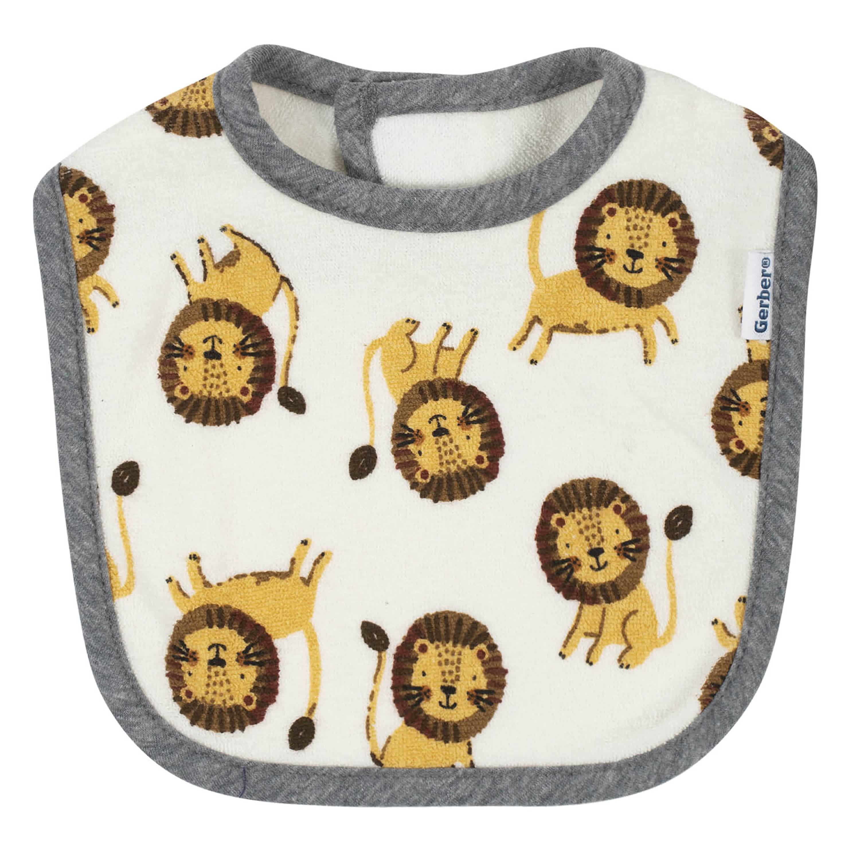 6-Piece Baby Boys Lion Bibs & Burp Cloths Set - Image 3