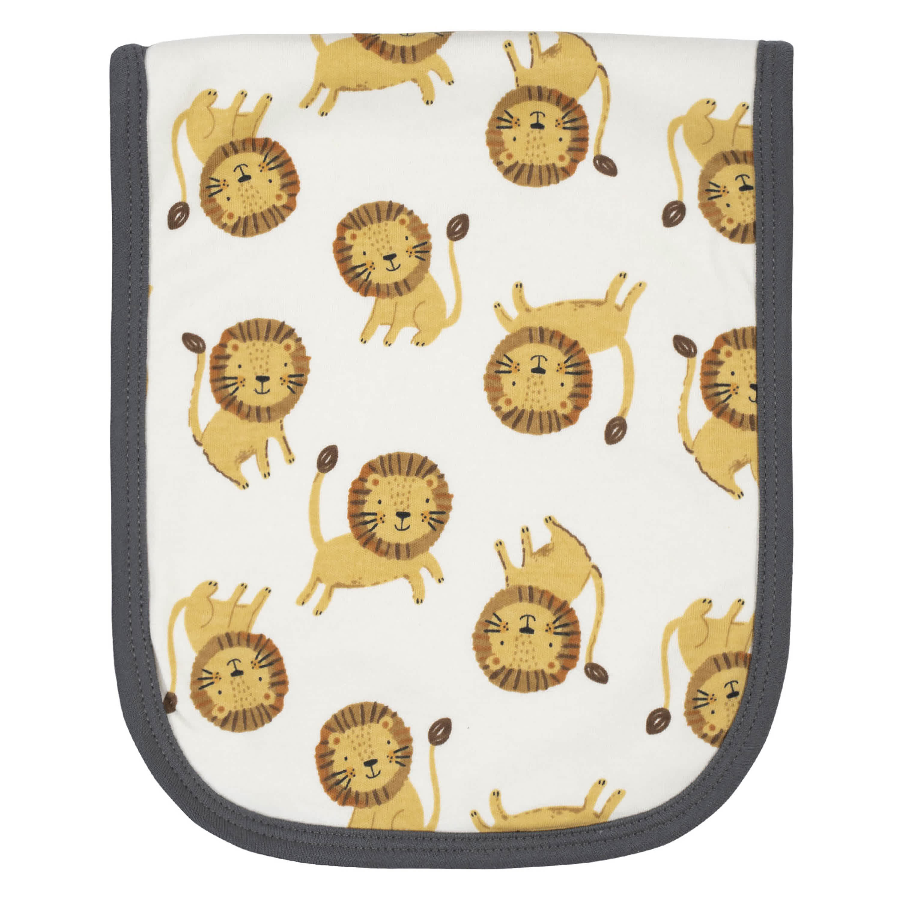 6-Piece Baby Boys Lion Bibs & Burp Cloths Set - Image 5