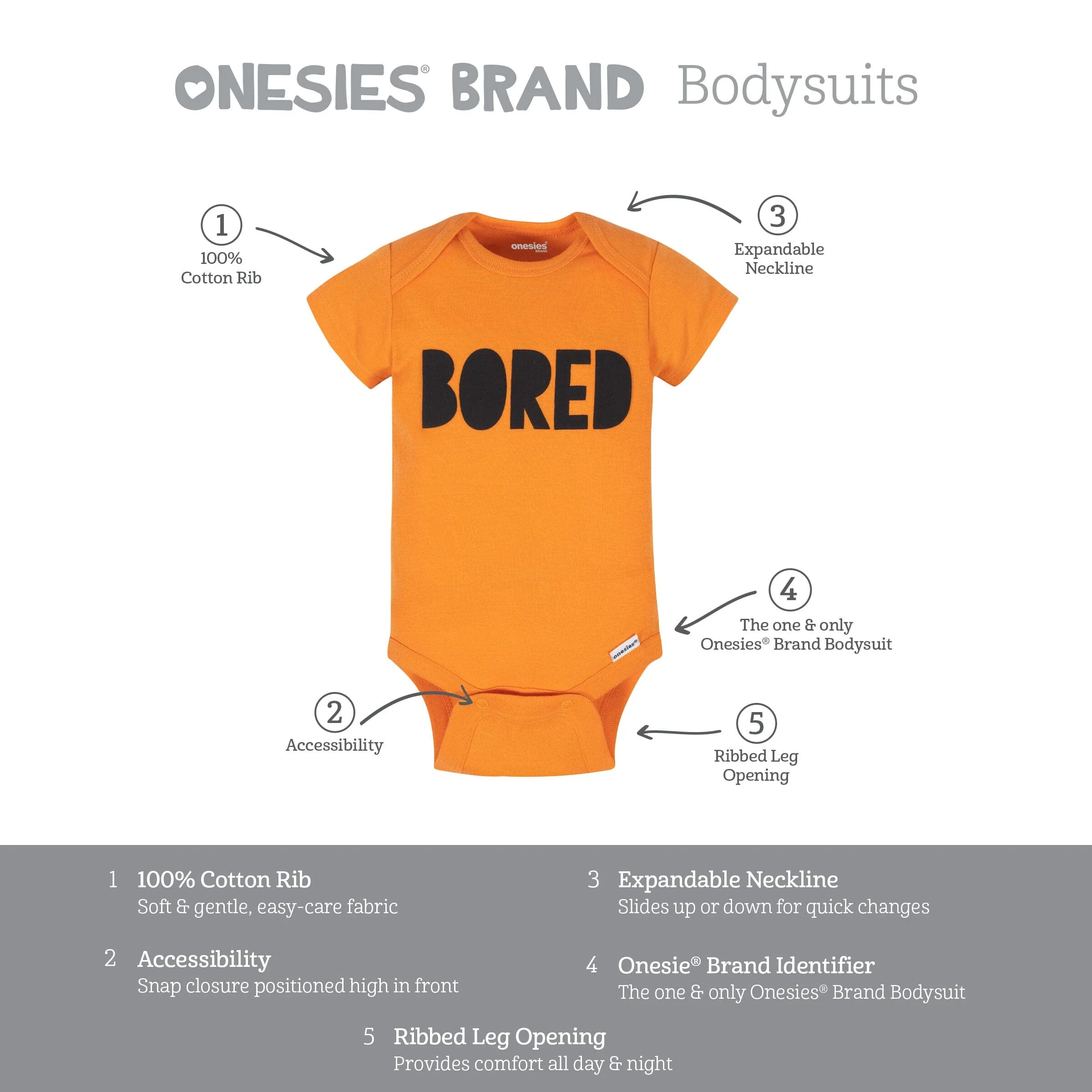 6-Piece Baby Boys Pizza Onesies® Brand Bodysuits & Pants Set - Image 10