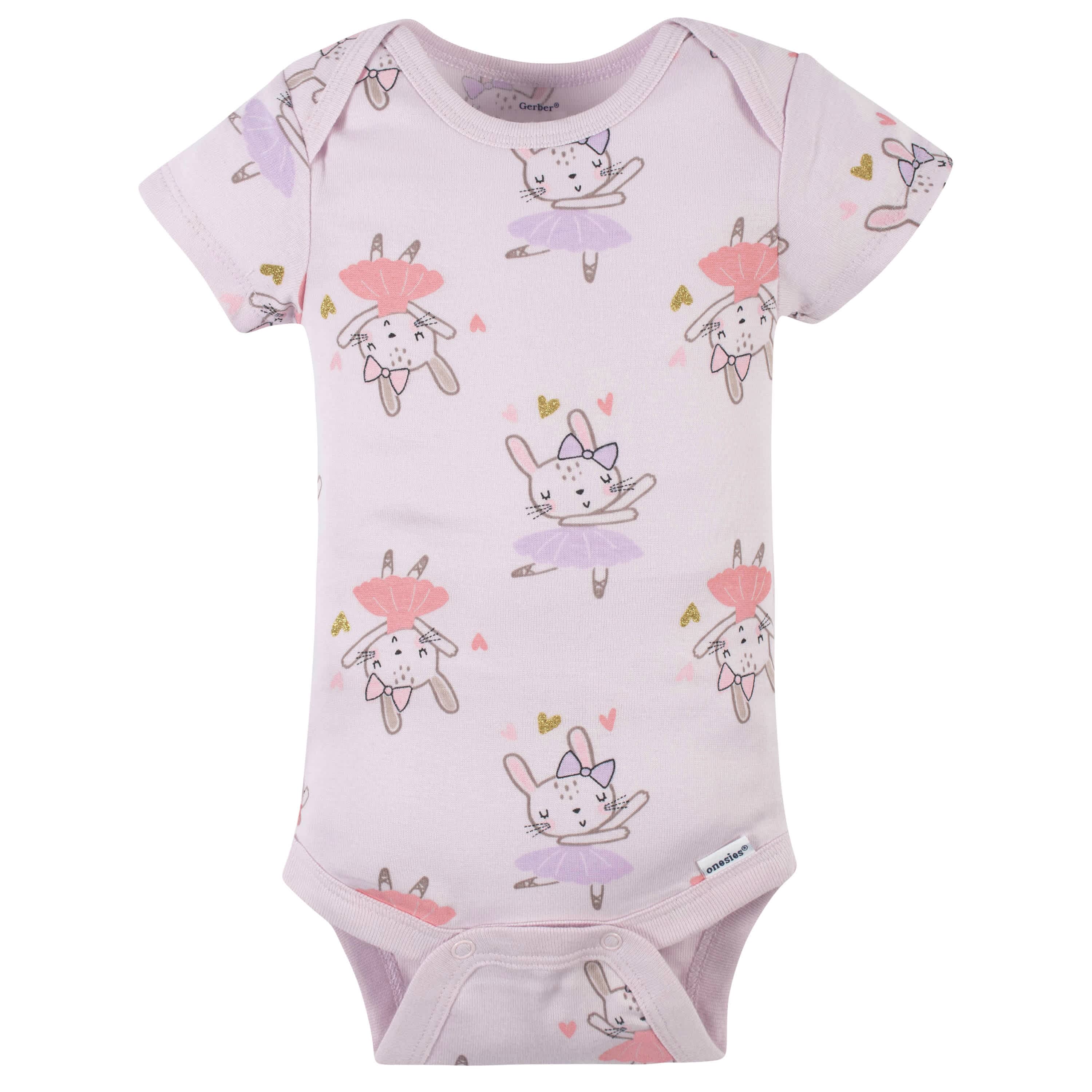 6-Piece Baby Girls Bunny Ballerina OnesiesĀ® Bodysuit and Sleep 'N Play Set - Image 5
