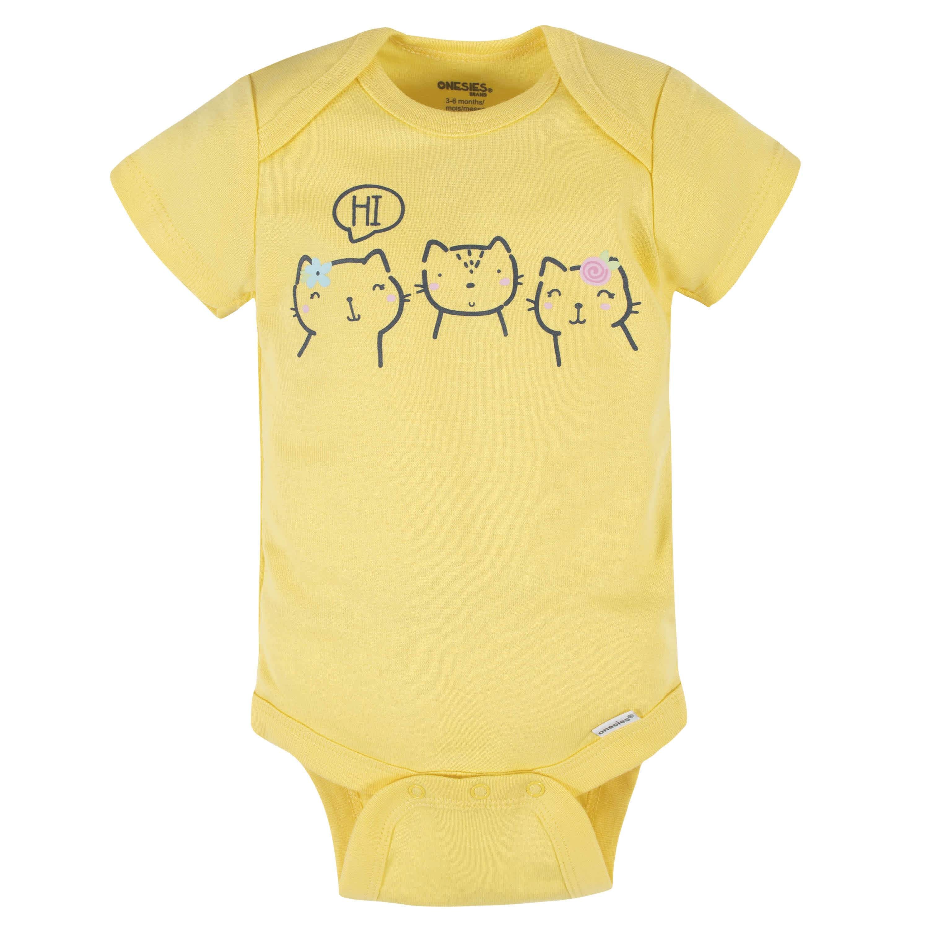 6-Piece Baby Girls Cat OnesiesĀ® Brand Bodysuit & Sleep 'N Play Set - Image 4