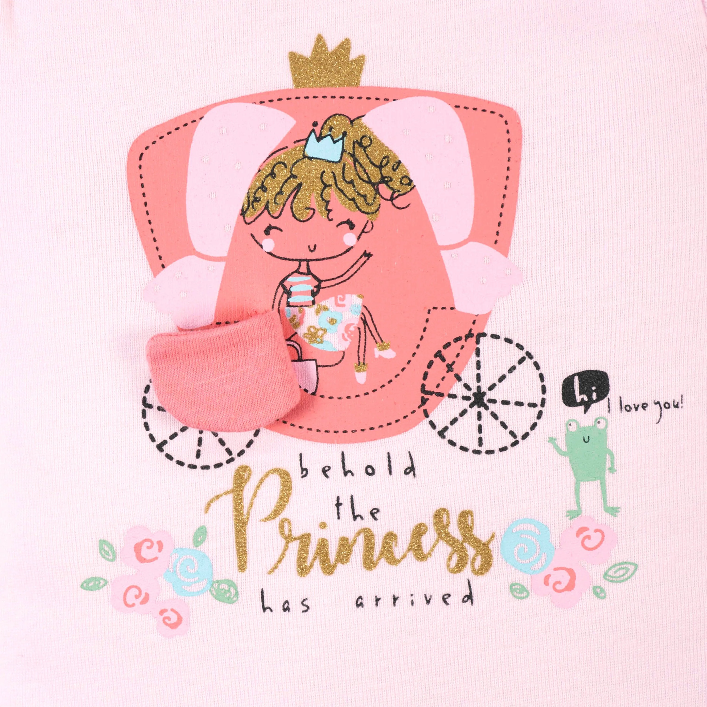 6-Piece Baby Girls Princess Onesies® Bodysuit and Sleep 'N Play Set - Image 3