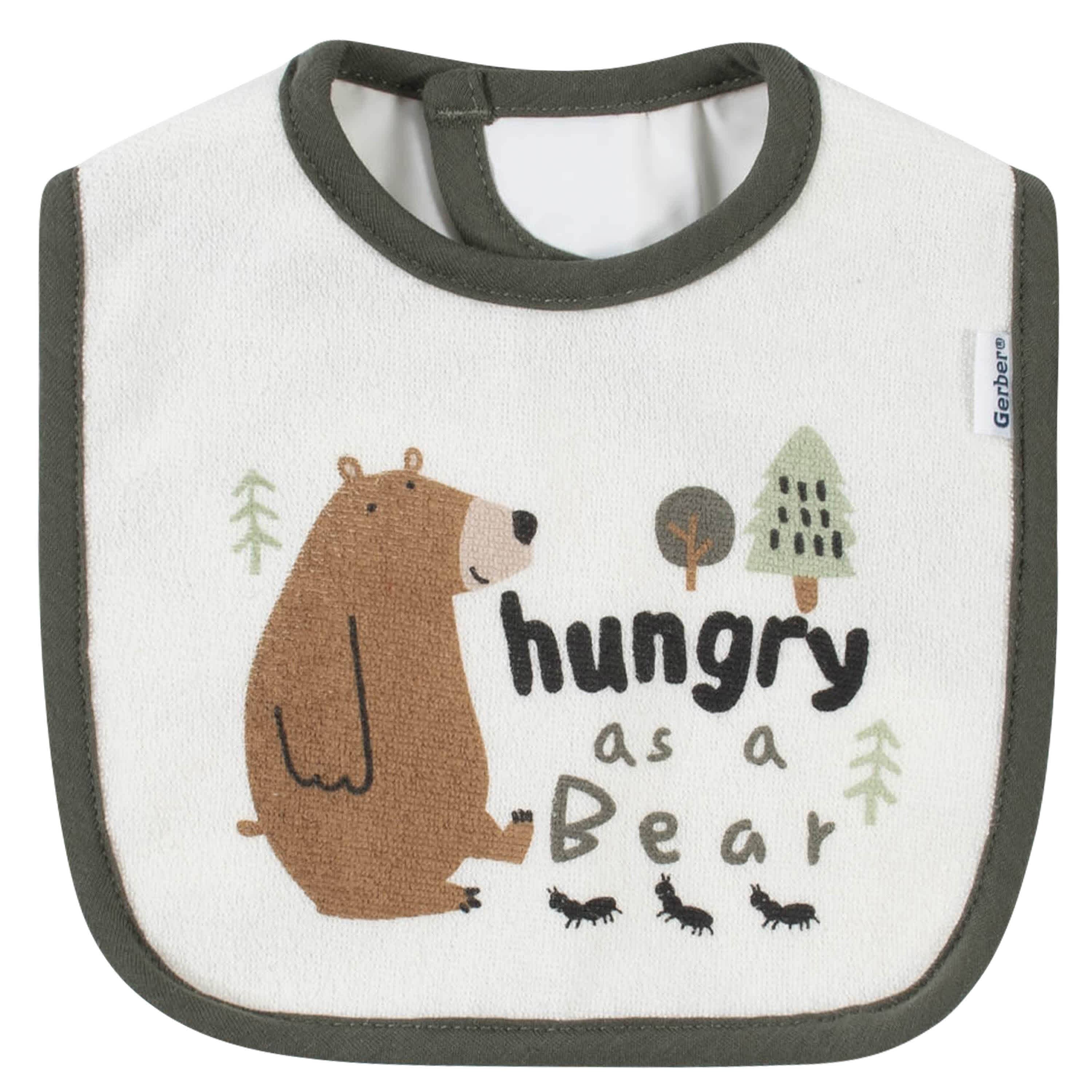 7-Piece Baby Boys Bear Terry Bibs & Terry Burp Cloths Set - Image 2
