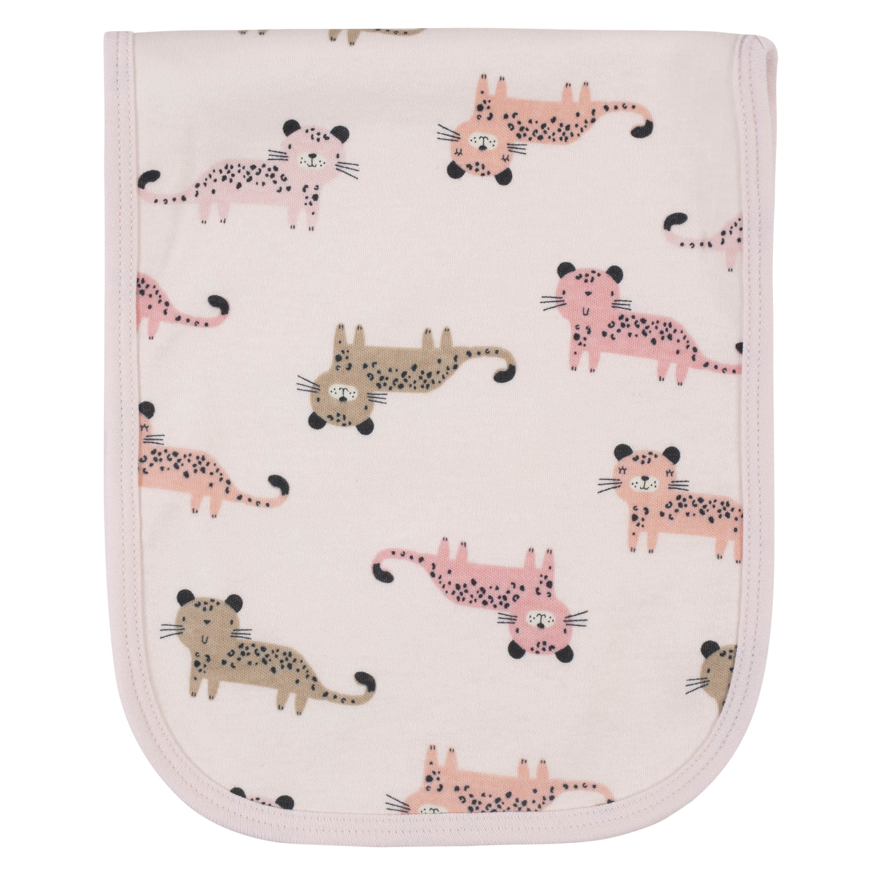 7-Piece Baby Girls Leopard Terry Bibs & Terry Burp Cloths Set - Image 5
