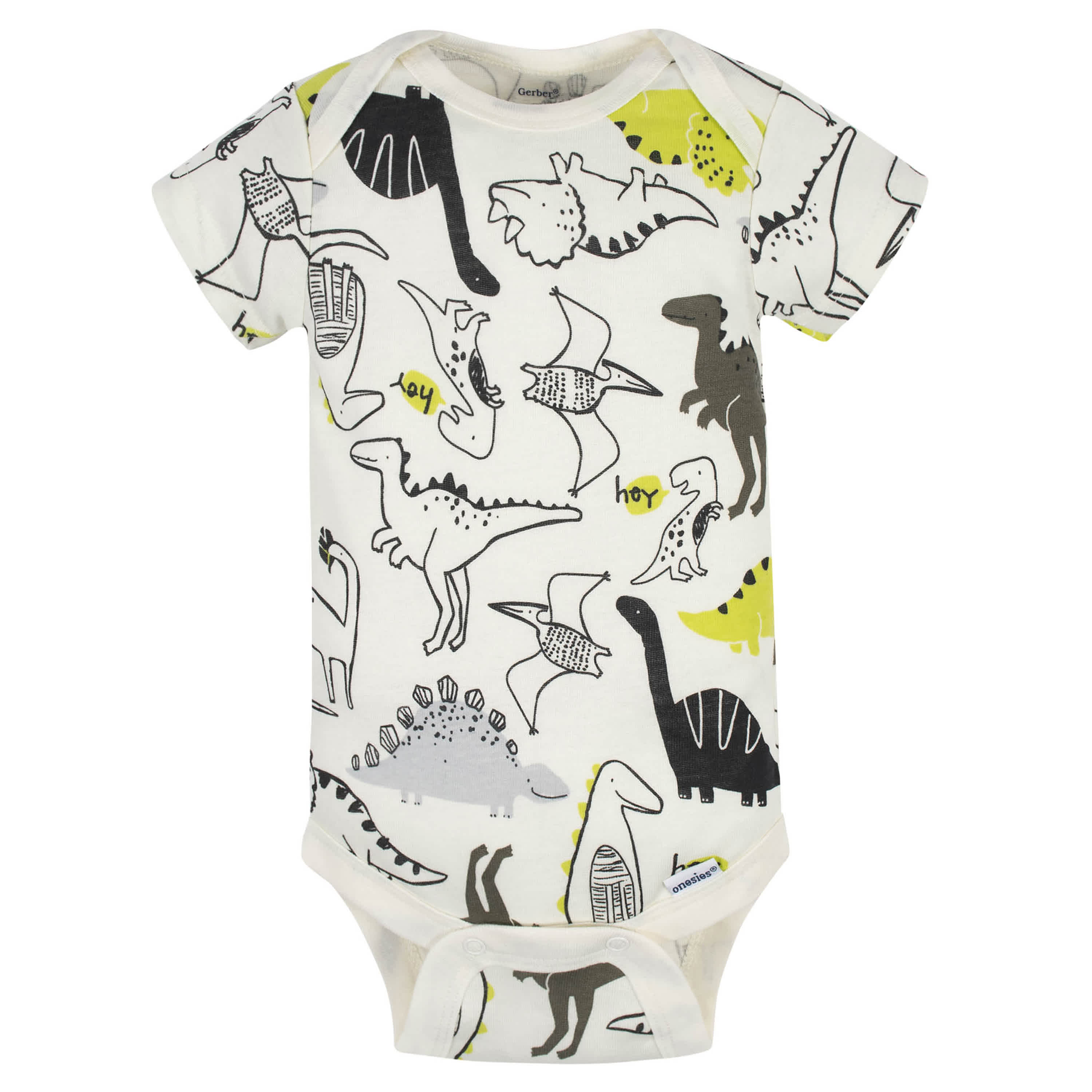 7-Piece Baby Boys Dino Onesies® Bodysuits, Caps, & Shoes Set - Image 3