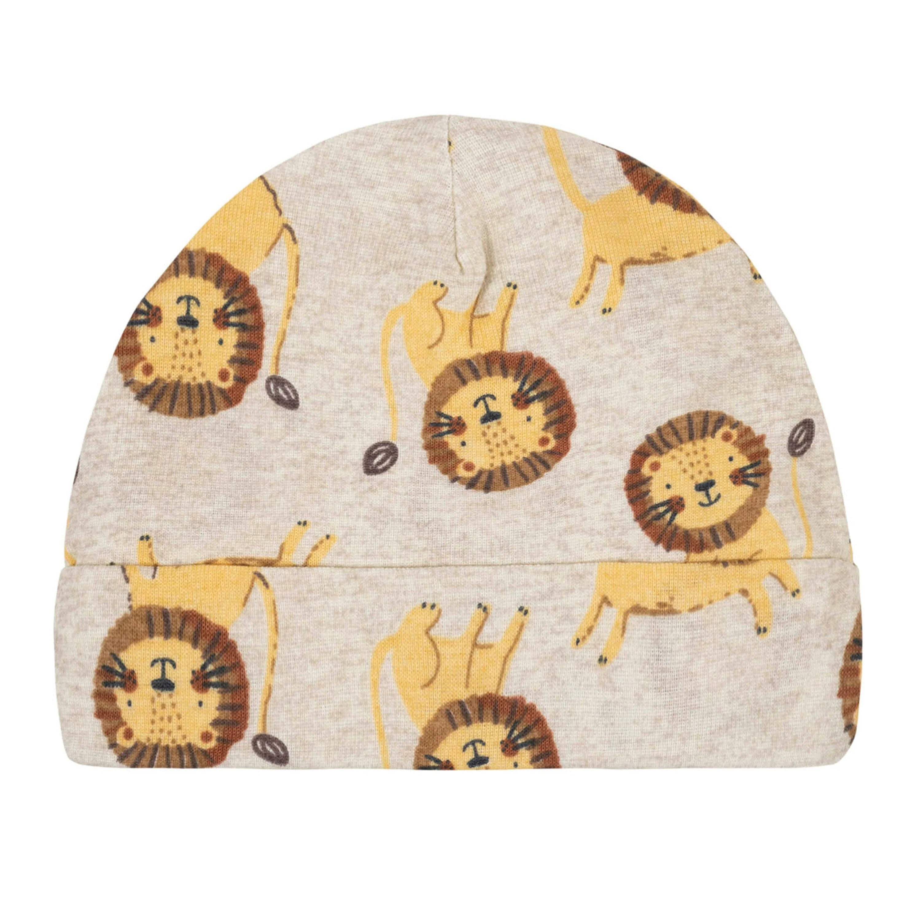 7-Piece Baby Neutral Lion Caps & Mittens Set - Image 3