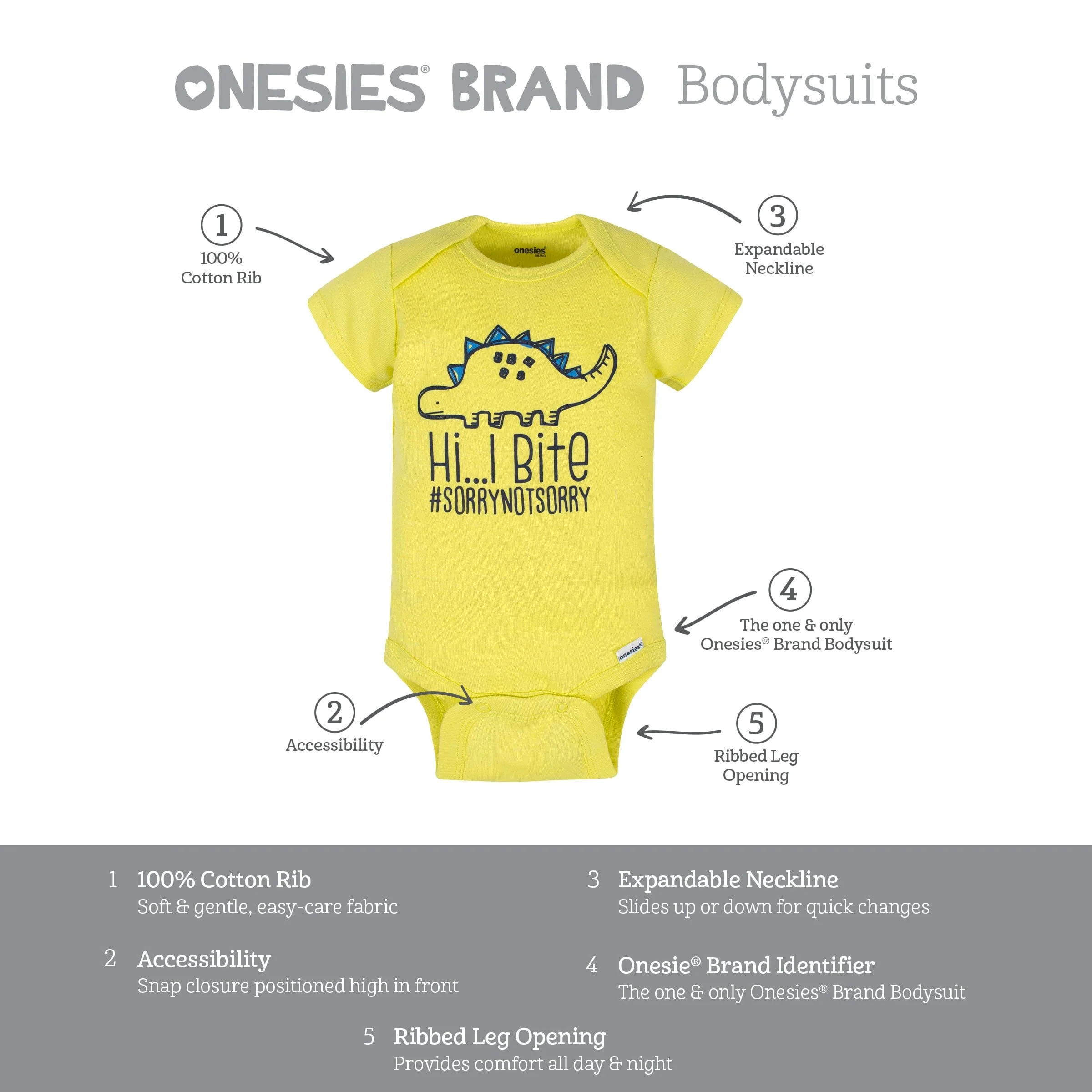 8-Pack Baby Boys Dino Onesies® Brand Bodysuits - Image 11