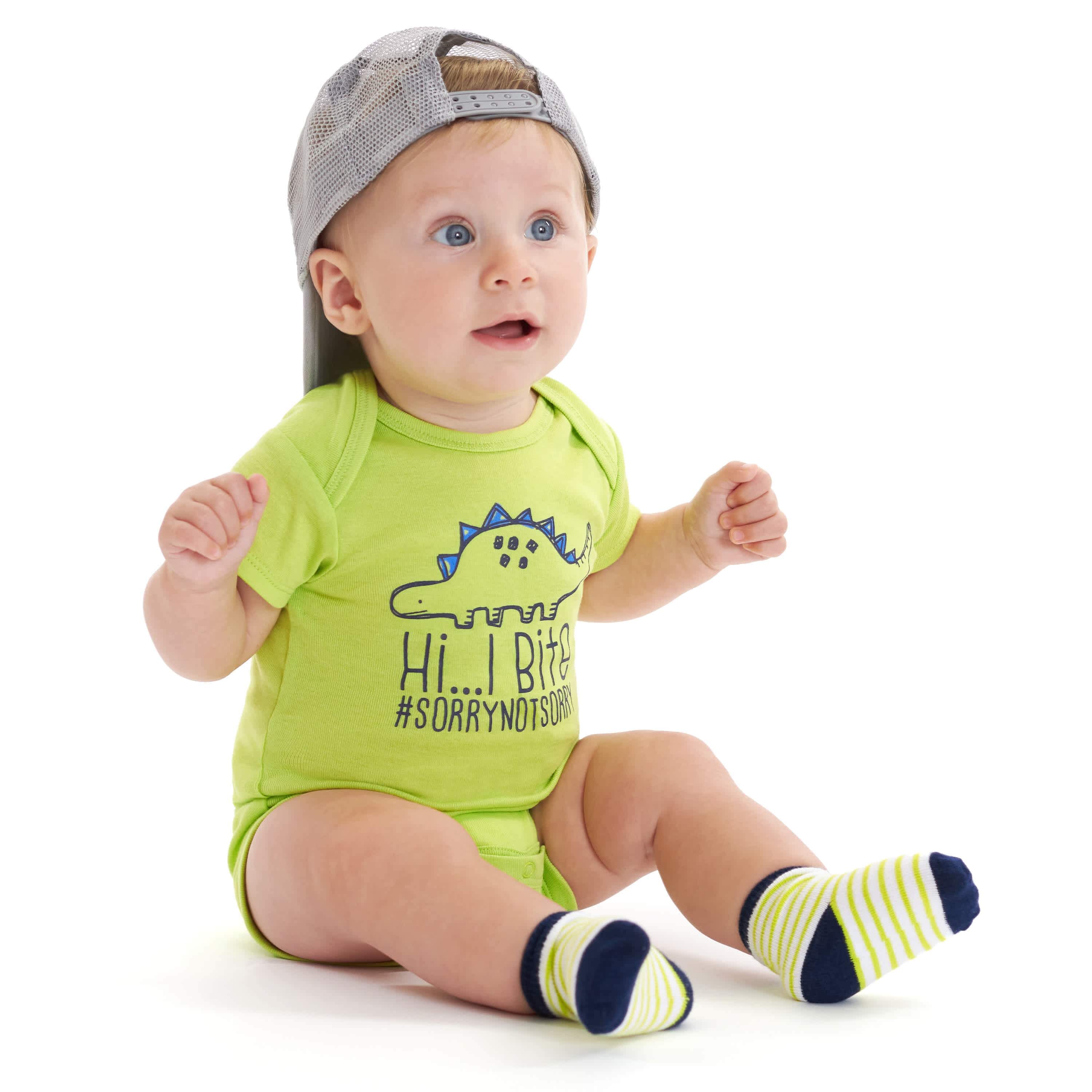 8-Pack Baby Boys Dino Onesies® Brand Bodysuits - Image 2