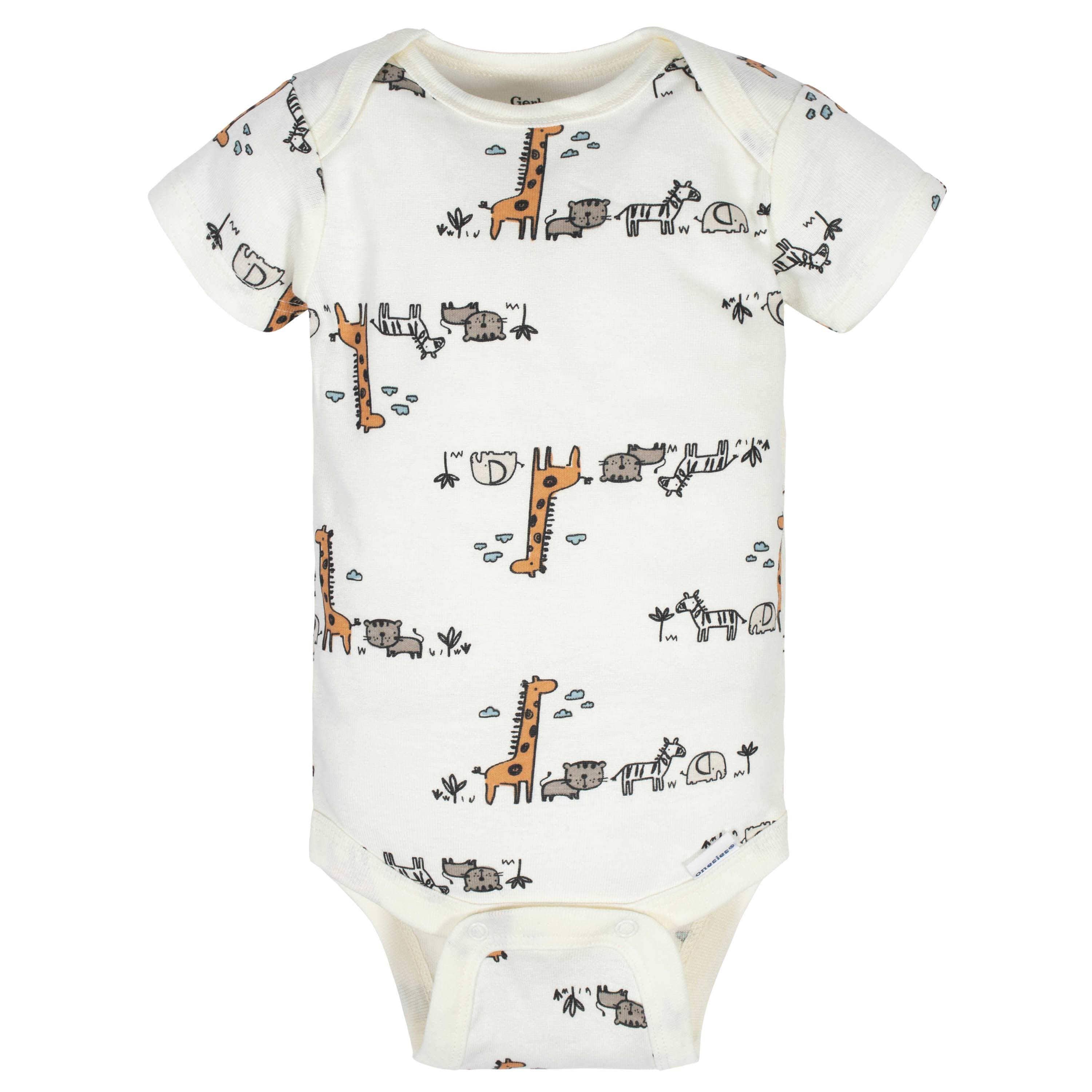 8-Pack Baby Boys Jungle Short Sleeve Onesies® Bodysuits - Image 3