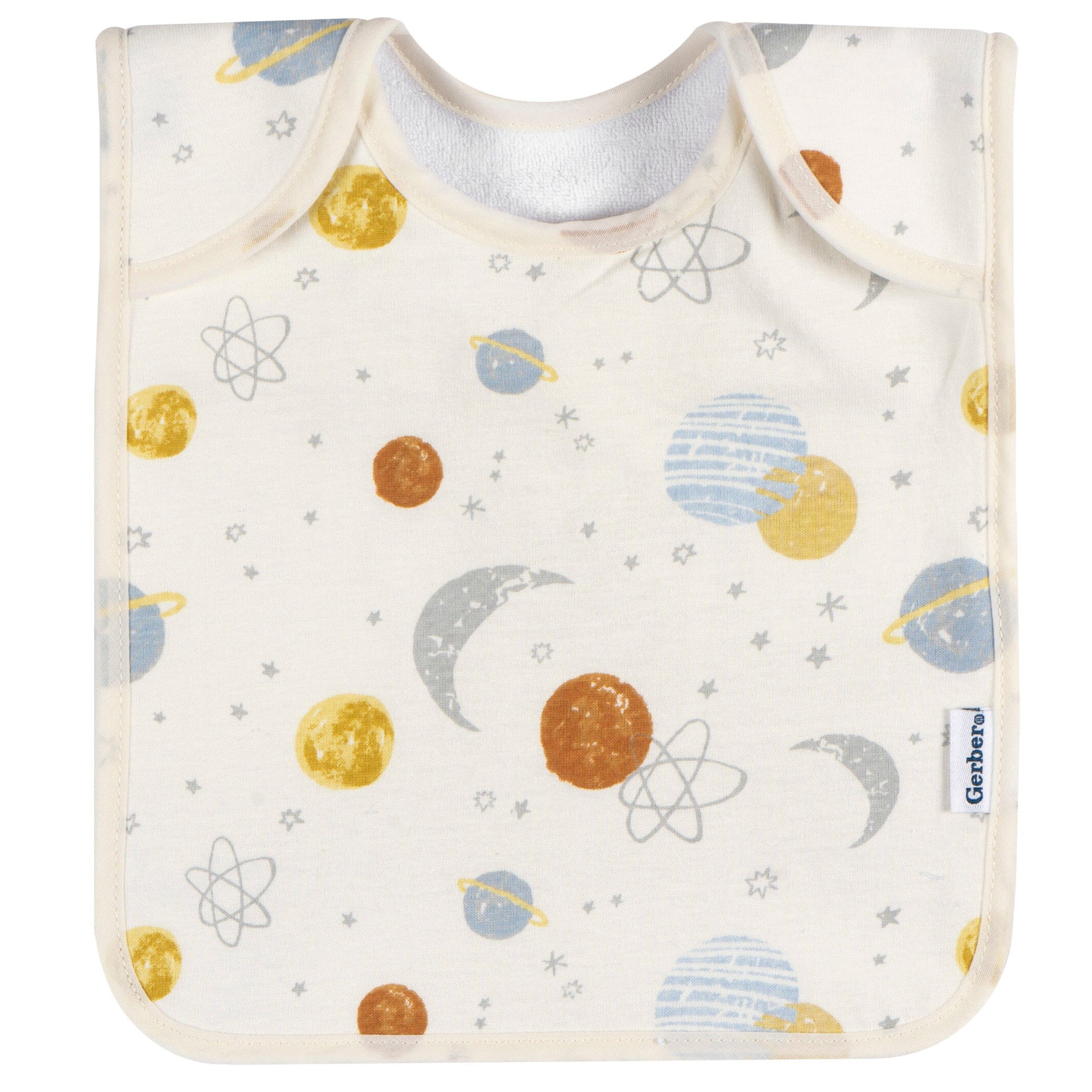 8-Pack Baby Boys Space Jersey Lap Shoulder Bibs - Image 3
