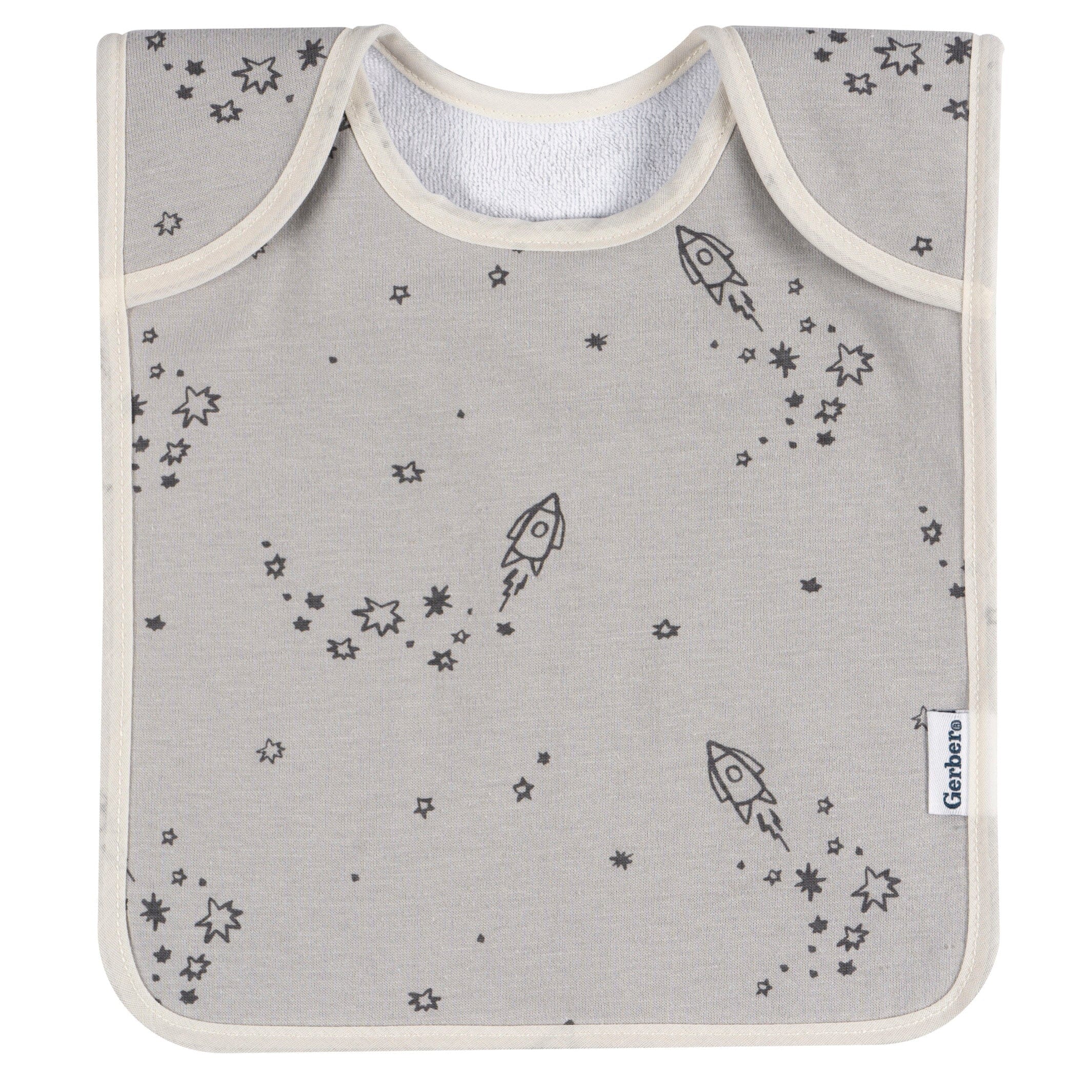 8-Pack Baby Boys Space Jersey Lap Shoulder Bibs - Image 5