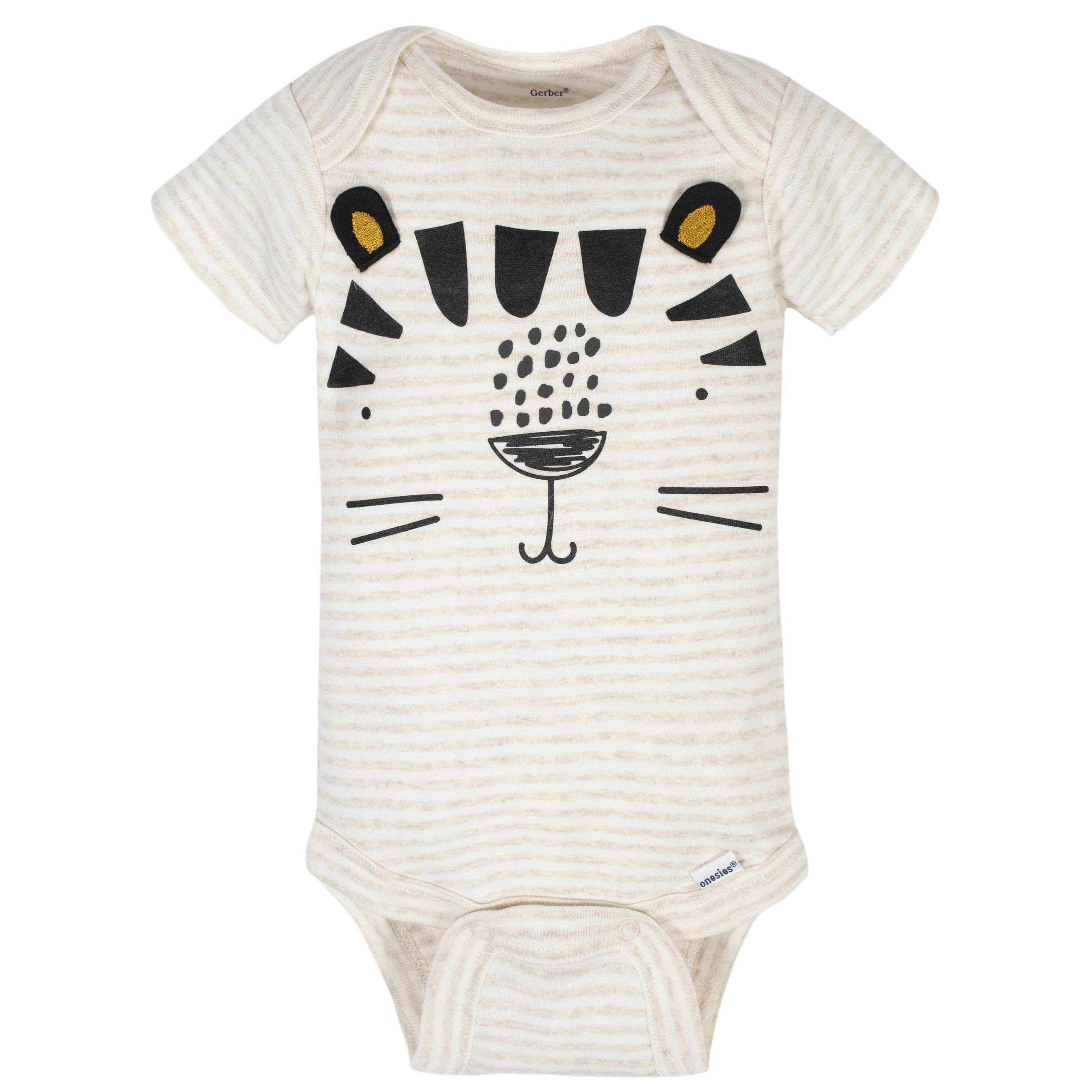 8-Pack Baby Boys Tiger Short Sleeve Onesies® Bodysuits - Image 3