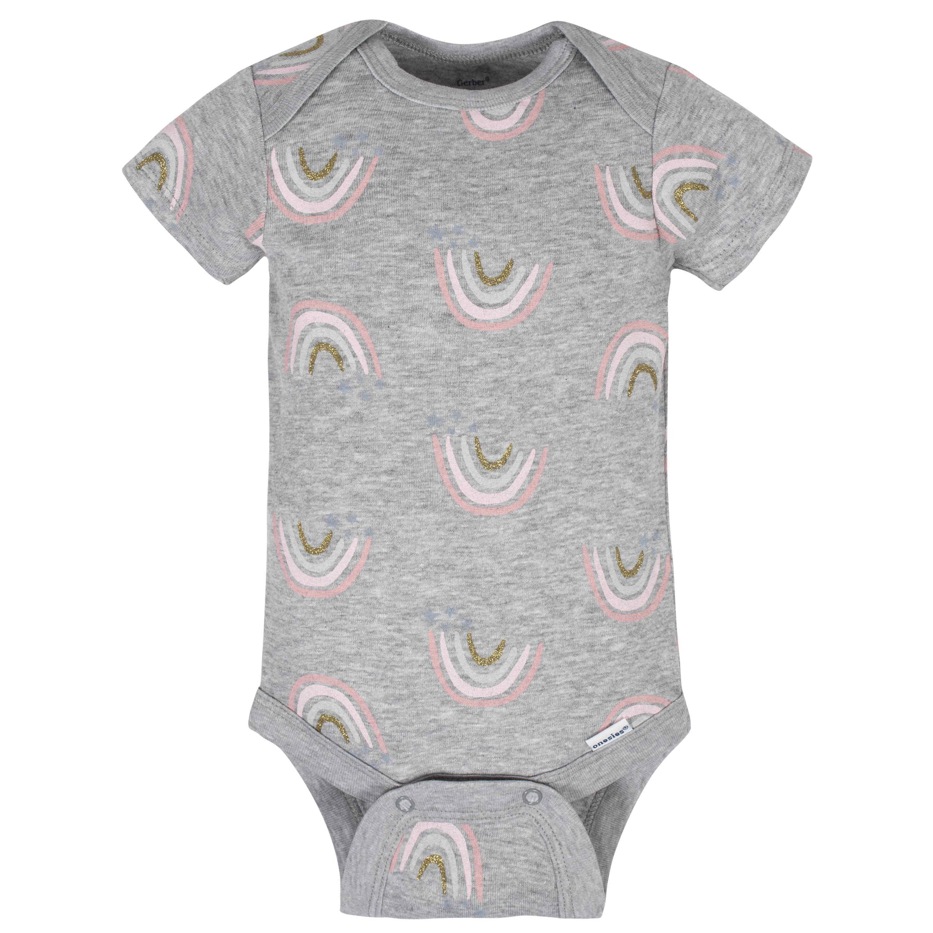 8-Pack Baby Girls Bear Short Sleeve Onesies® Bodysuits - Image 5
