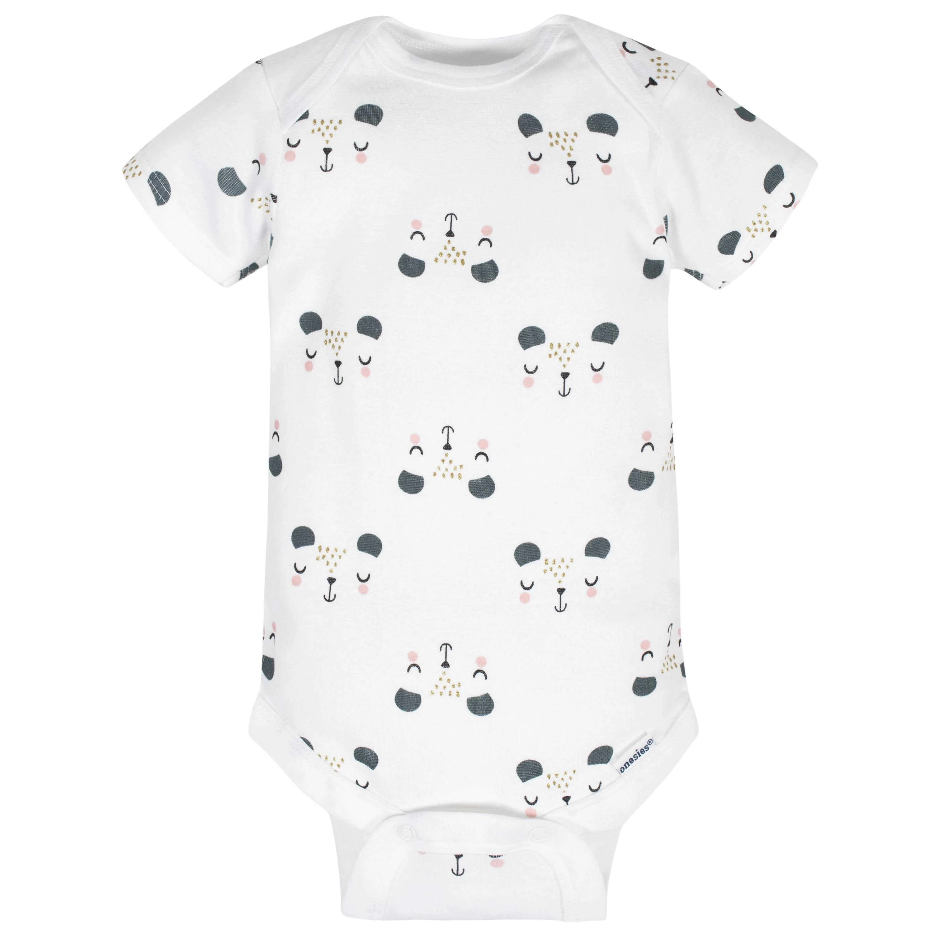 8-Pack Baby Girls Bear Short Sleeve Onesies® Bodysuits - Image 6