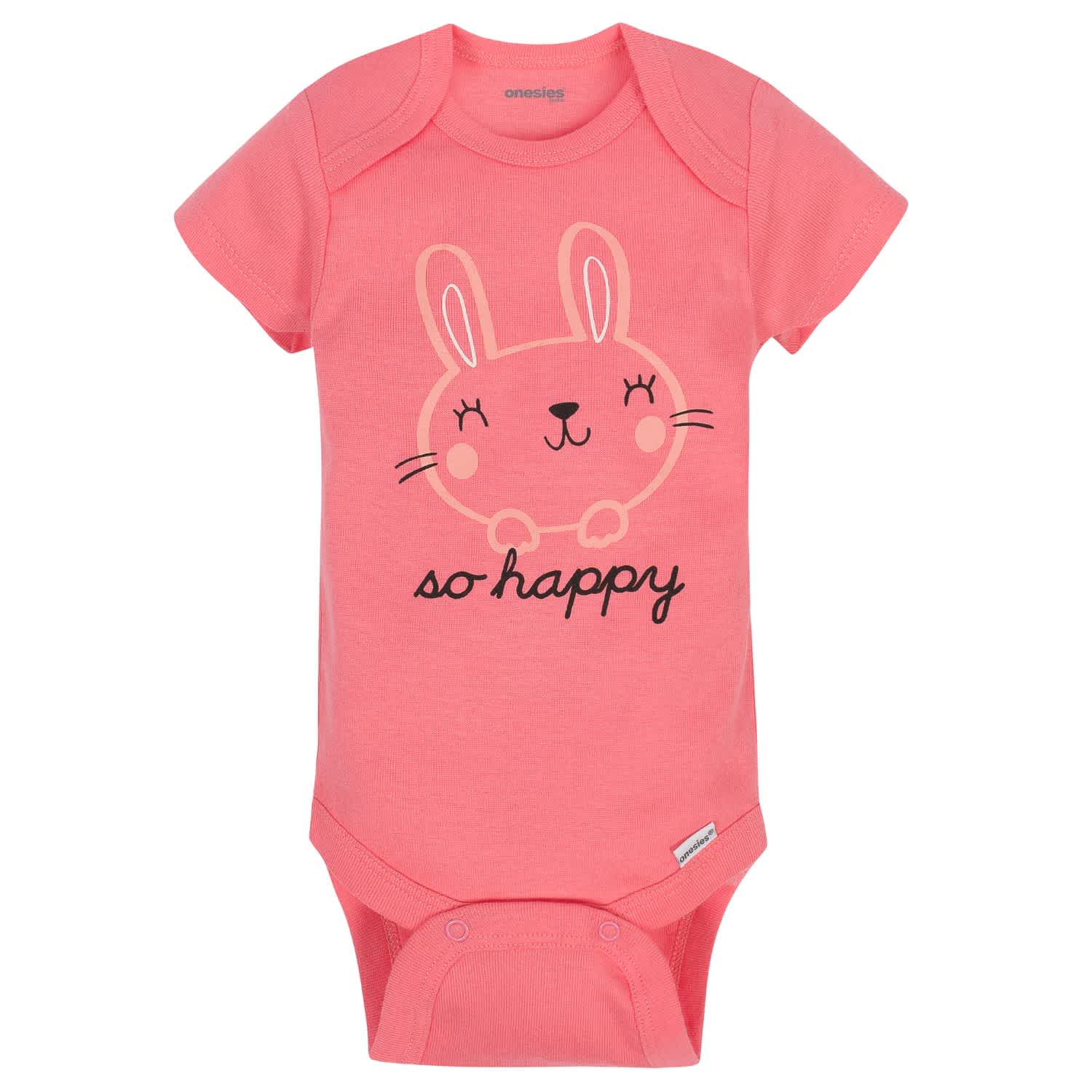8-Pack Baby Girls Bunny Onesies® Brand Bodysuits - Image 2