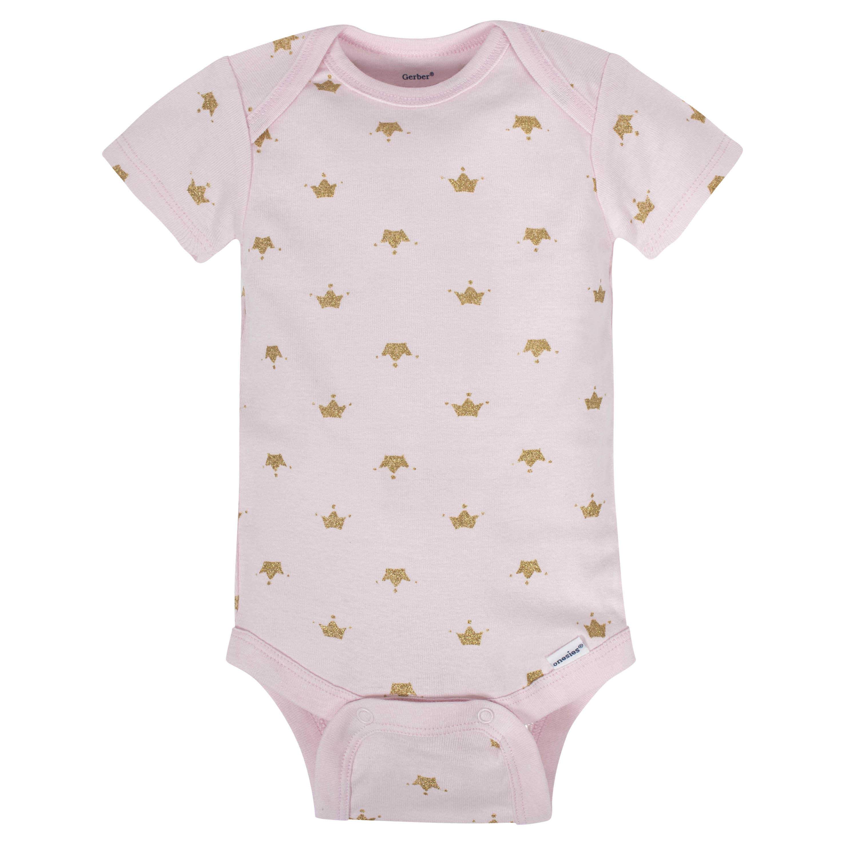 Gerber® 8-pack Baby Girls' Castle Short Sleeve Onesies® Bodysuits - Image 4