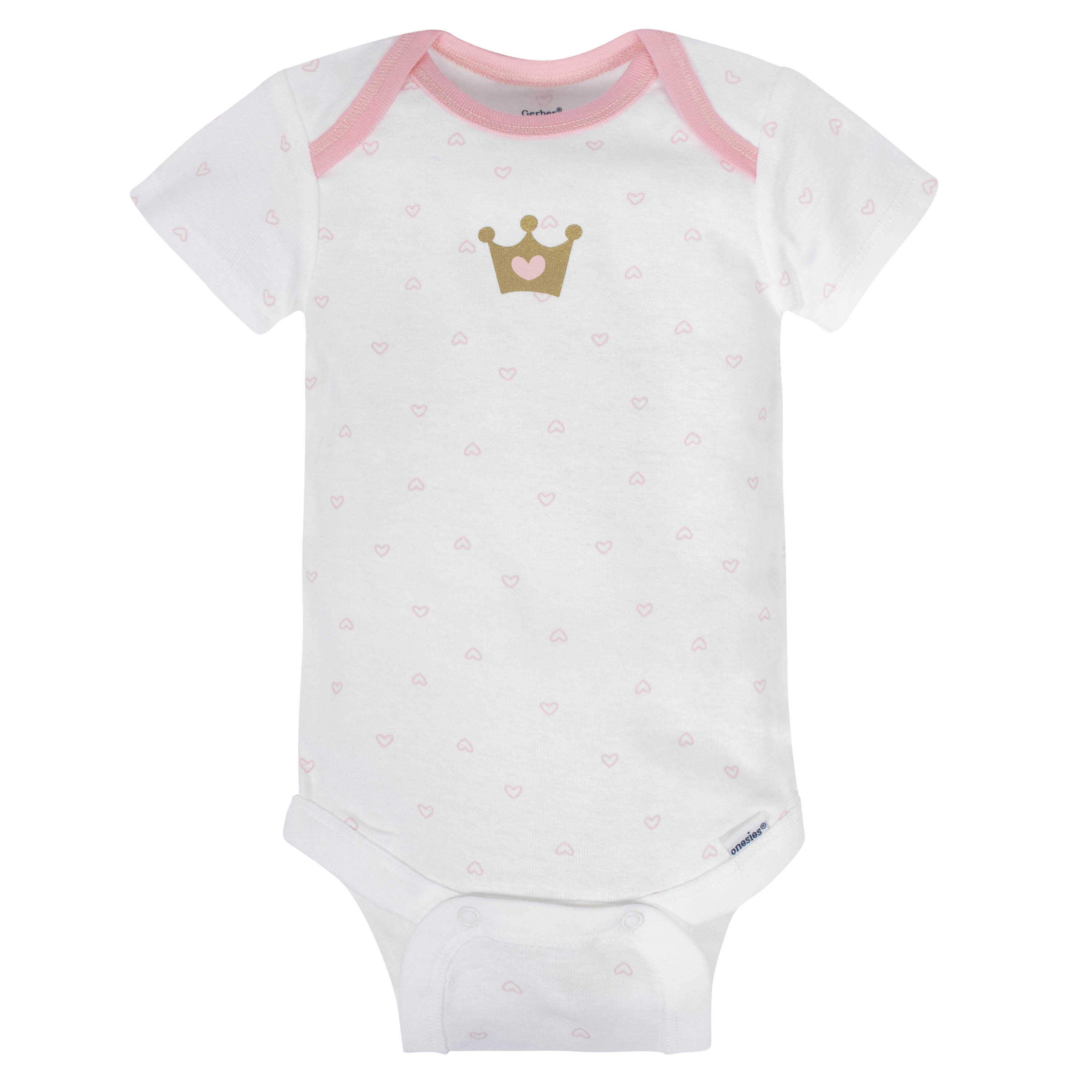 Gerber® 8-pack Baby Girls' Castle Short Sleeve Onesies® Bodysuits - Image 6
