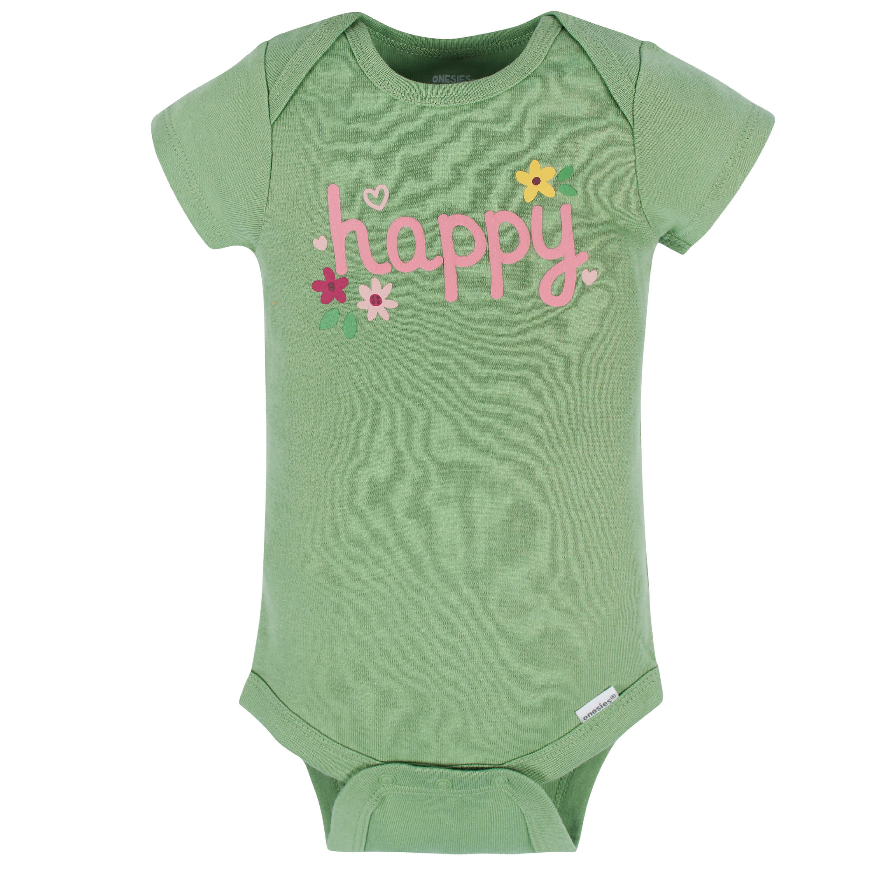 8-Pack Baby Girls Floral Fox Short Sleeve Onesies® Bodysuits - Image 10