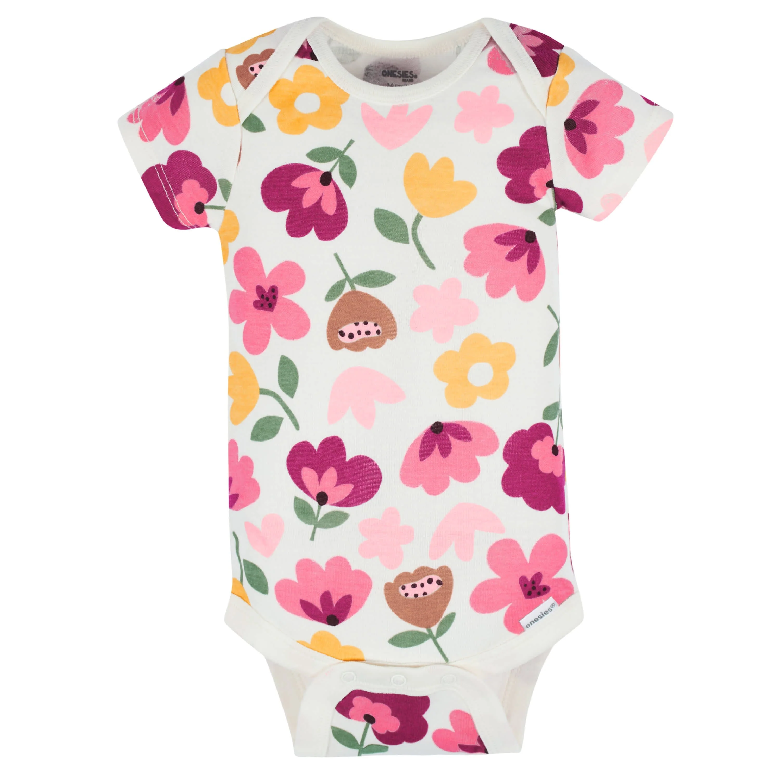 8-Pack Baby Girls Floral Fox Short Sleeve Onesies® Bodysuits - Image 12