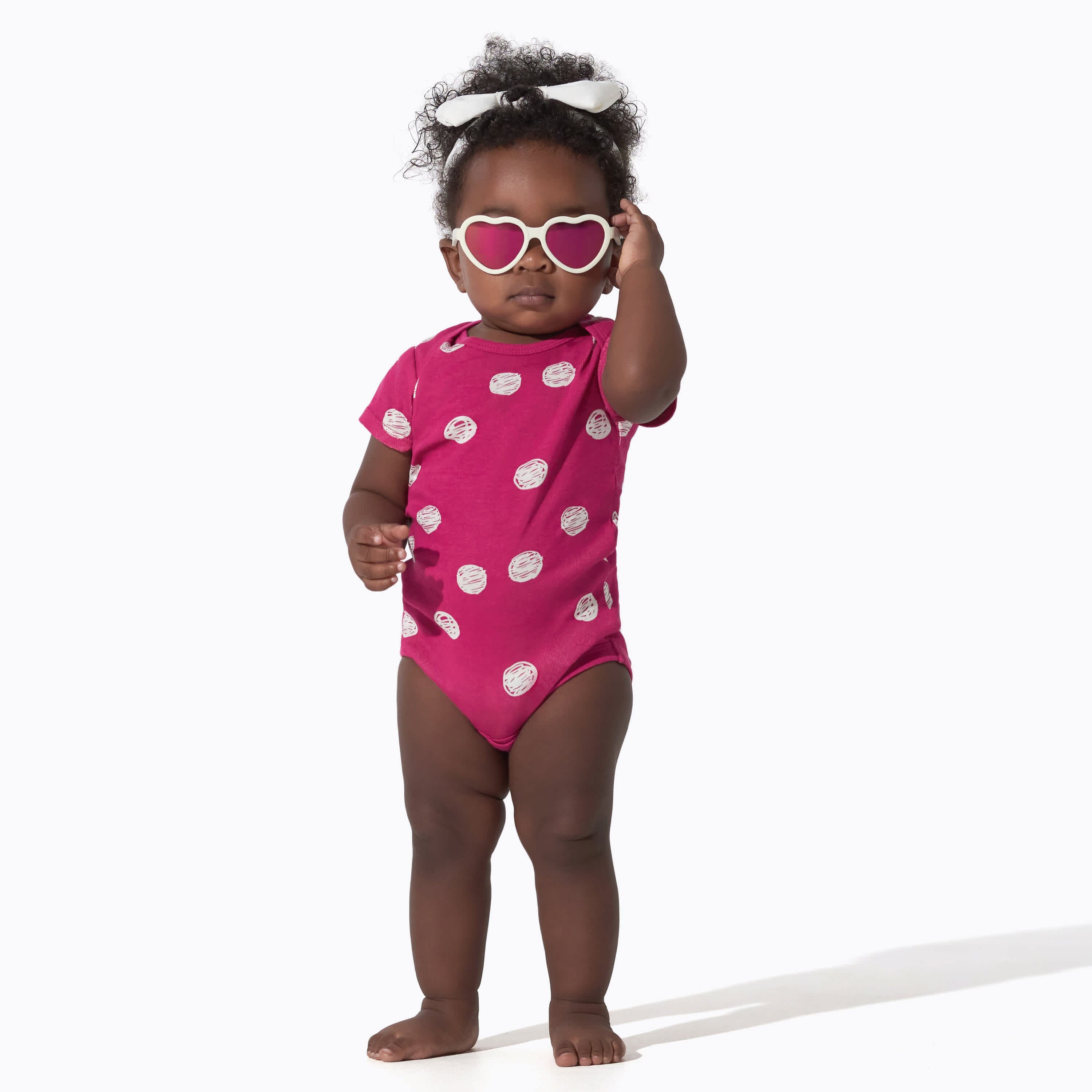 8-Pack Baby Girls Floral Fox Short Sleeve Onesies® Bodysuits - Image 4