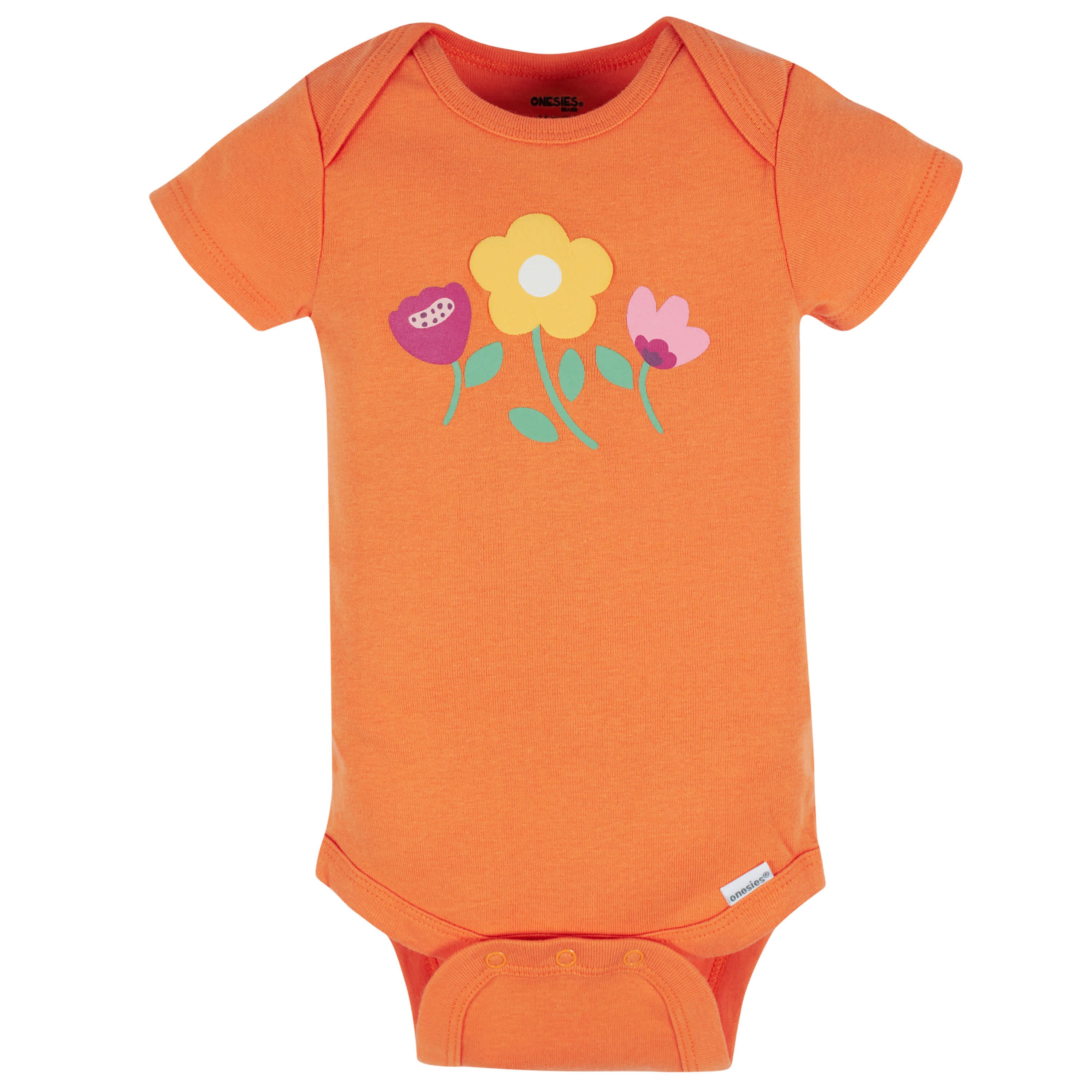 8-Pack Baby Girls Floral Fox Short Sleeve Onesies® Bodysuits - Image 5