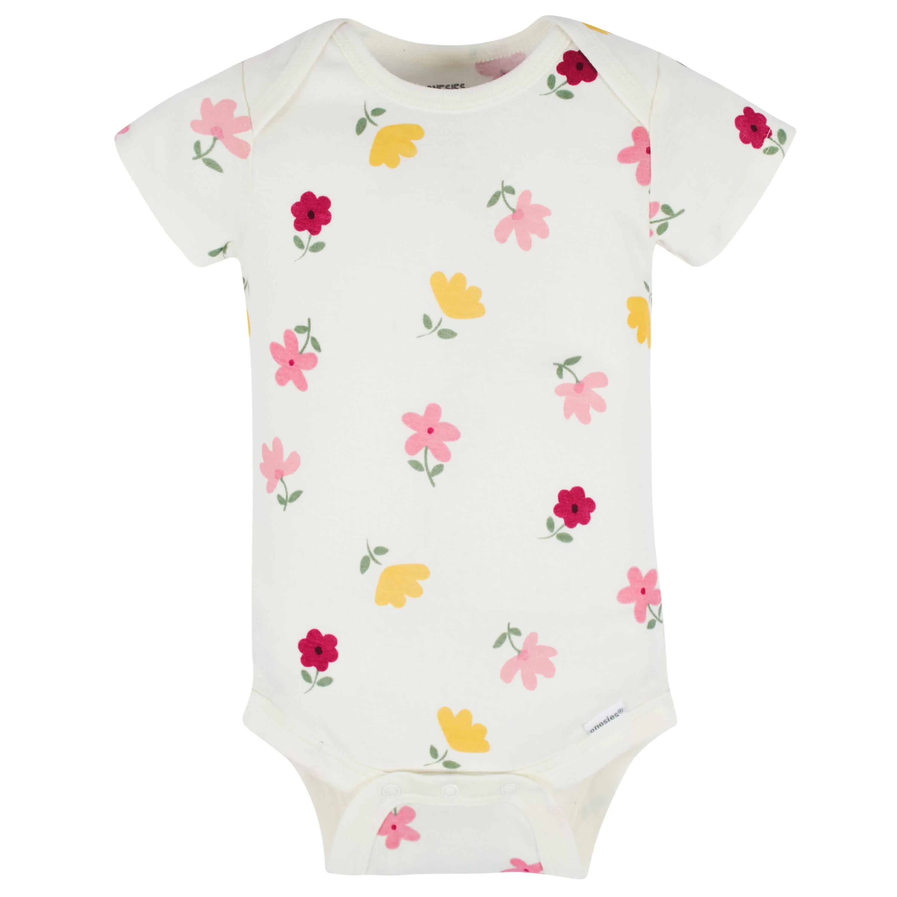 8-Pack Baby Girls Floral Fox Short Sleeve Onesies® Bodysuits - Image 6