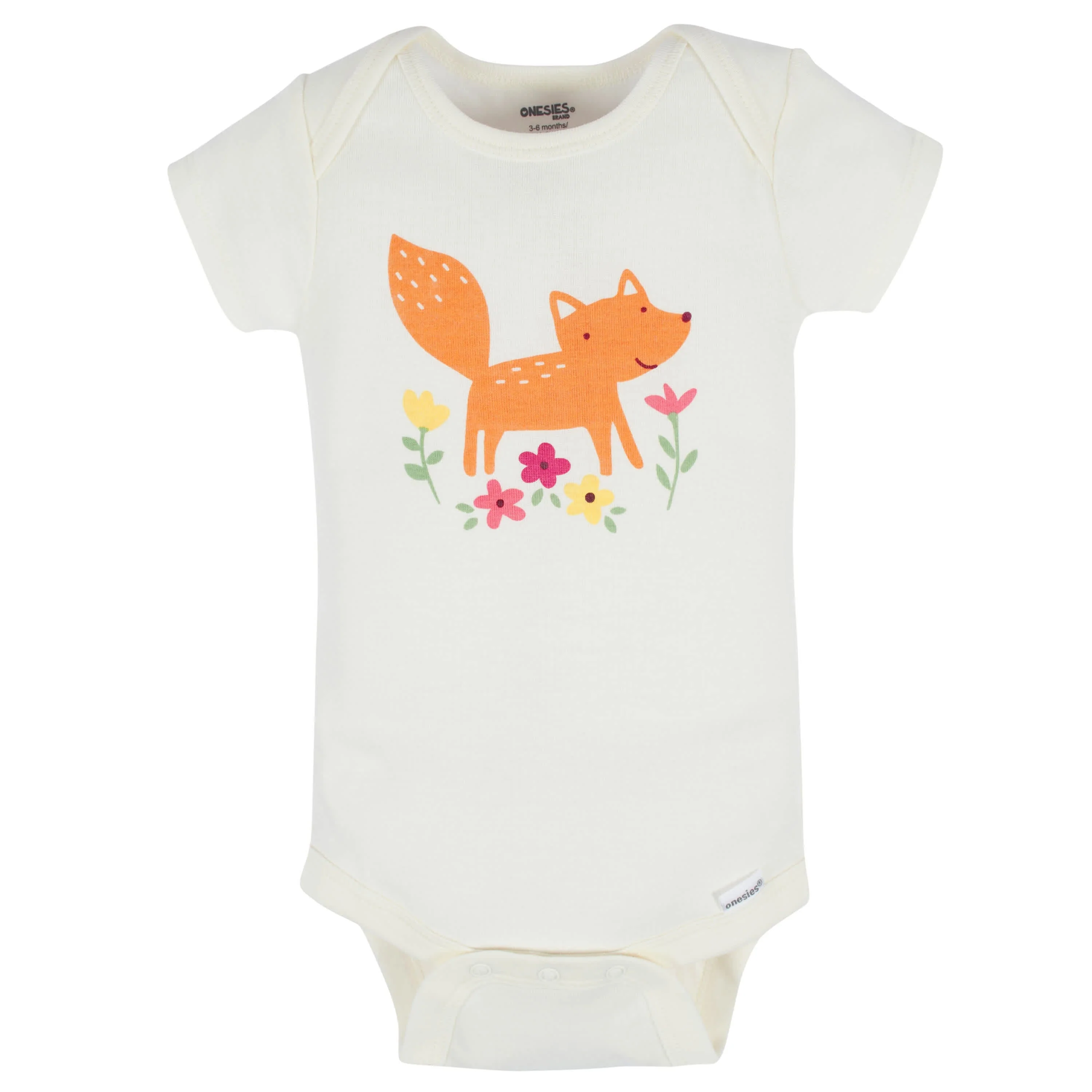 8-Pack Baby Girls Floral Fox Short Sleeve Onesies® Bodysuits - Image 7