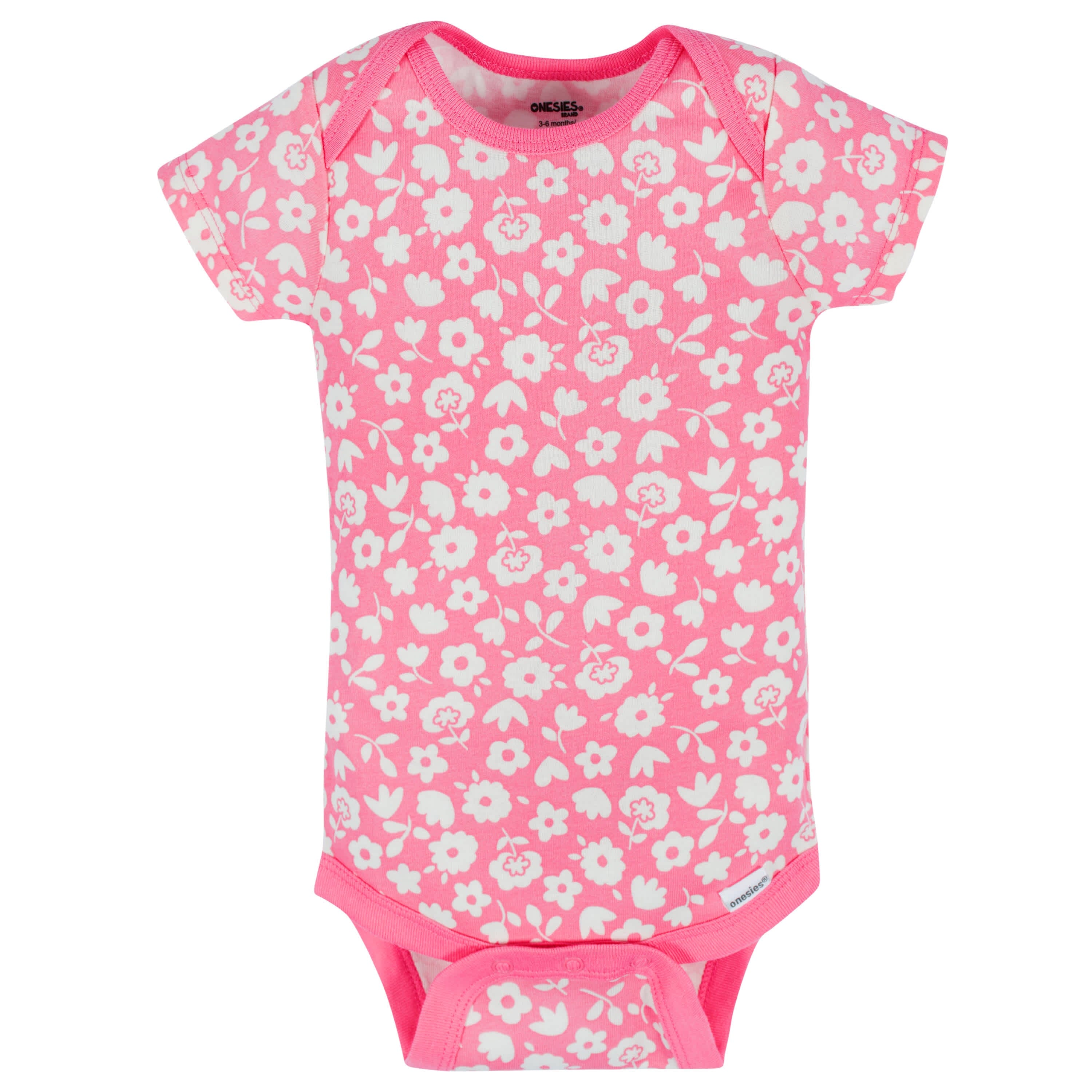 8-Pack Baby Girls Floral Fox Short Sleeve Onesies® Bodysuits - Image 9