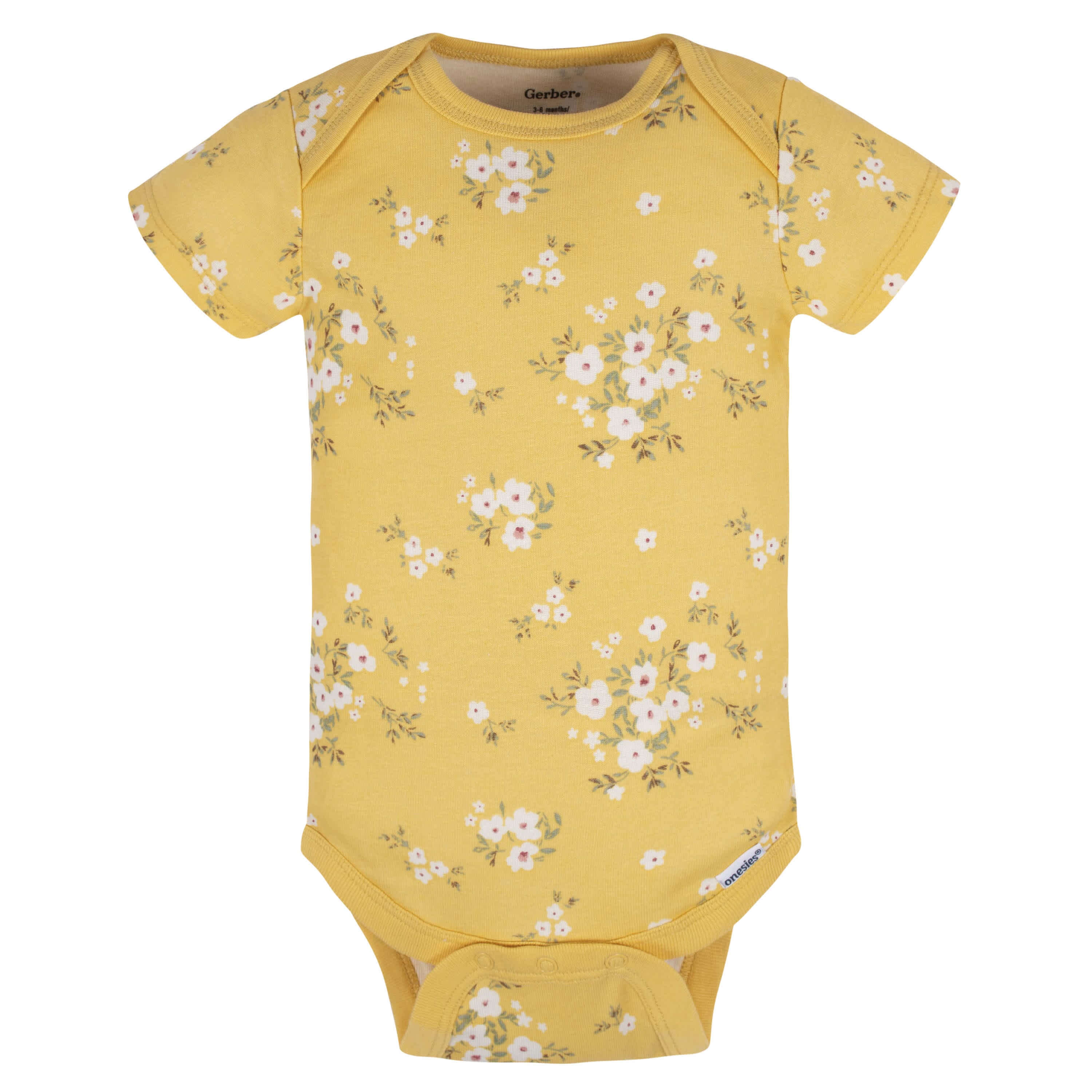 8-Pack Baby Girls Golden Floral Onesies® Bodysuits - Image 6