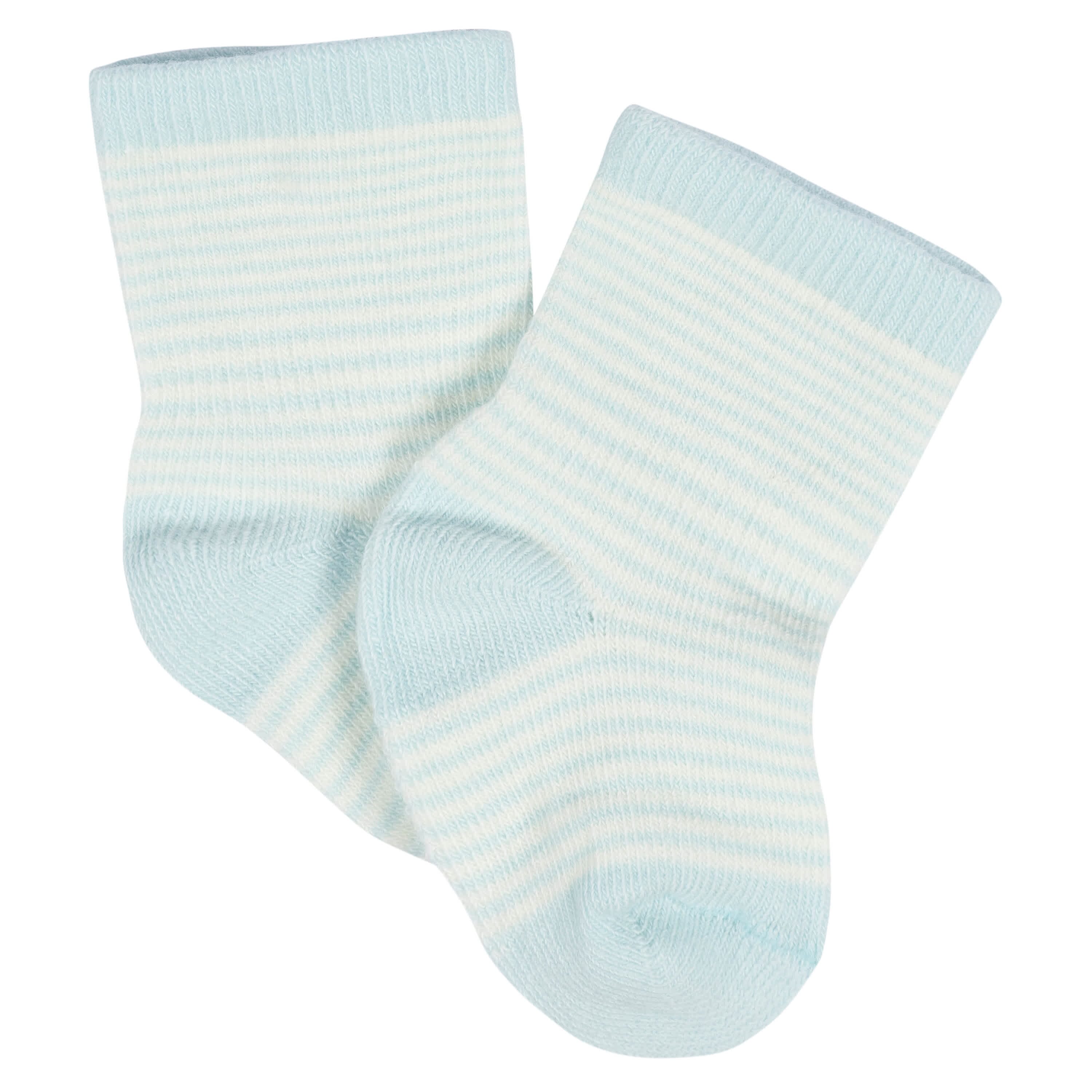 8-Pack Baby Girls Lavender Garden Jersey Wiggle Proof® Socks - Image 5