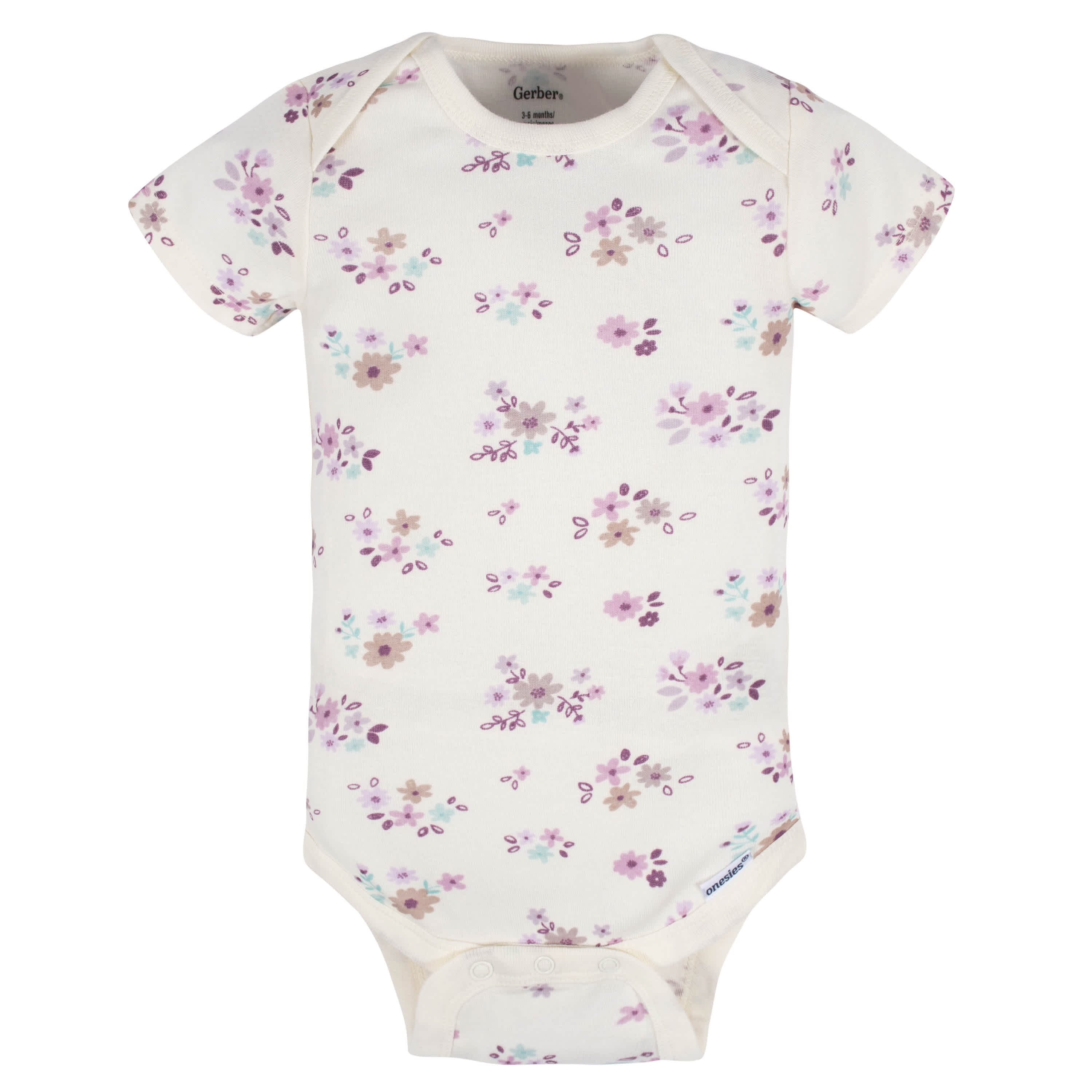8-Pack Baby Girls Lavender Garden Onesies® Bodysuits - Image 5