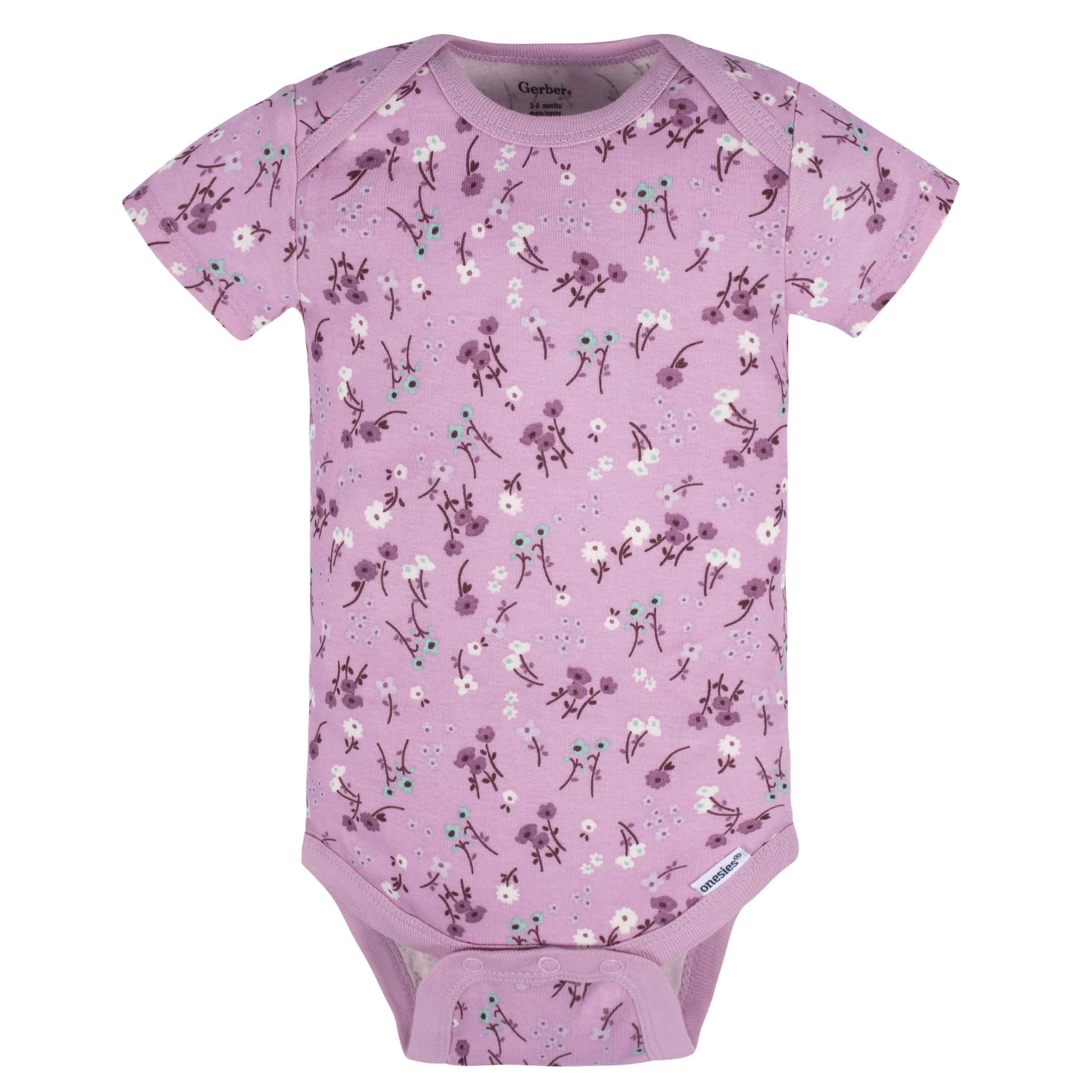 8-Pack Baby Girls Lavender Garden Onesies® Bodysuits - Image 7
