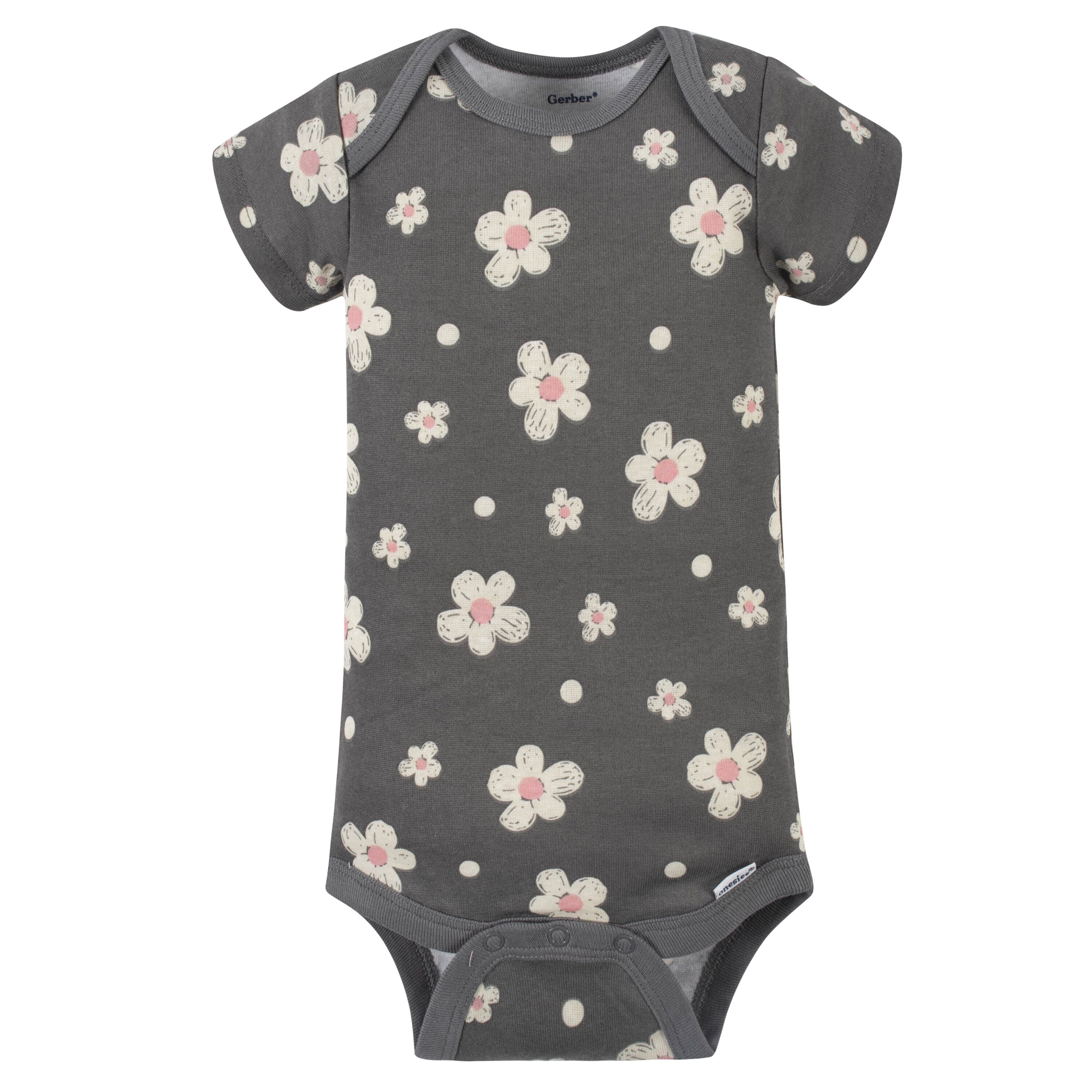 8-Pack Baby Girls Leopard Short Sleeve Onesies® Bodysuits - Image 4