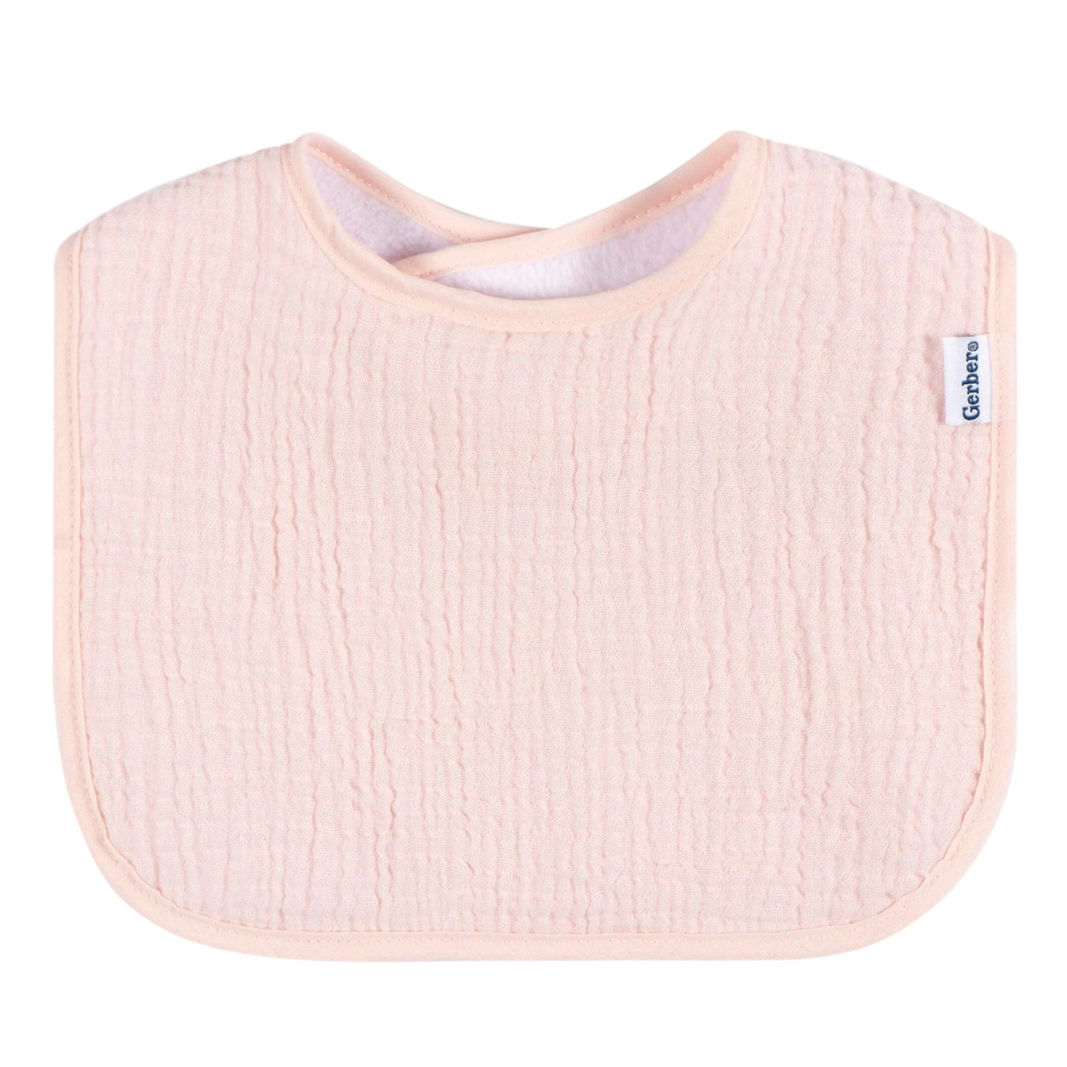 8-Pack Baby Girls Pastel Muslin Drooling Bibs - Image 12