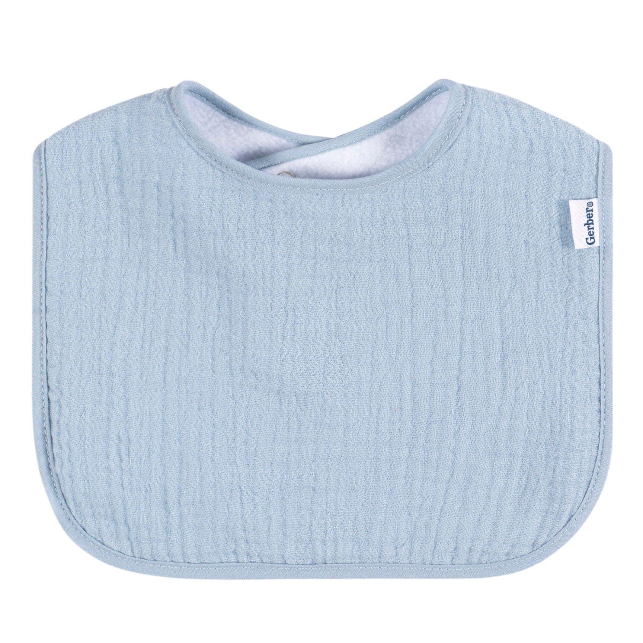 8-Pack Baby Girls Pastel Muslin Drooling Bibs - Image 5