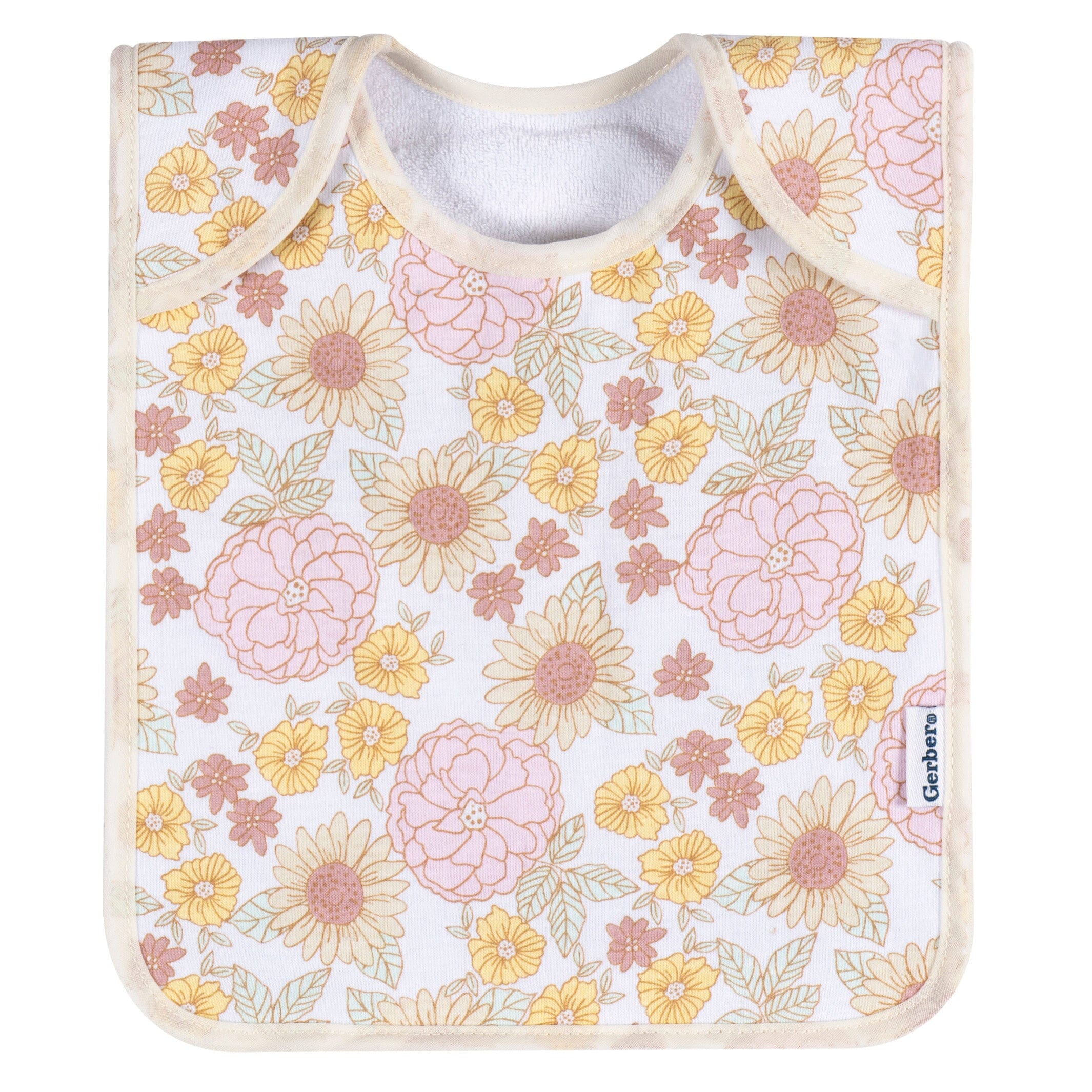 8-Pack Baby Girls Bunny Floral Jersey Lap Shoulder Bibs - Image 2