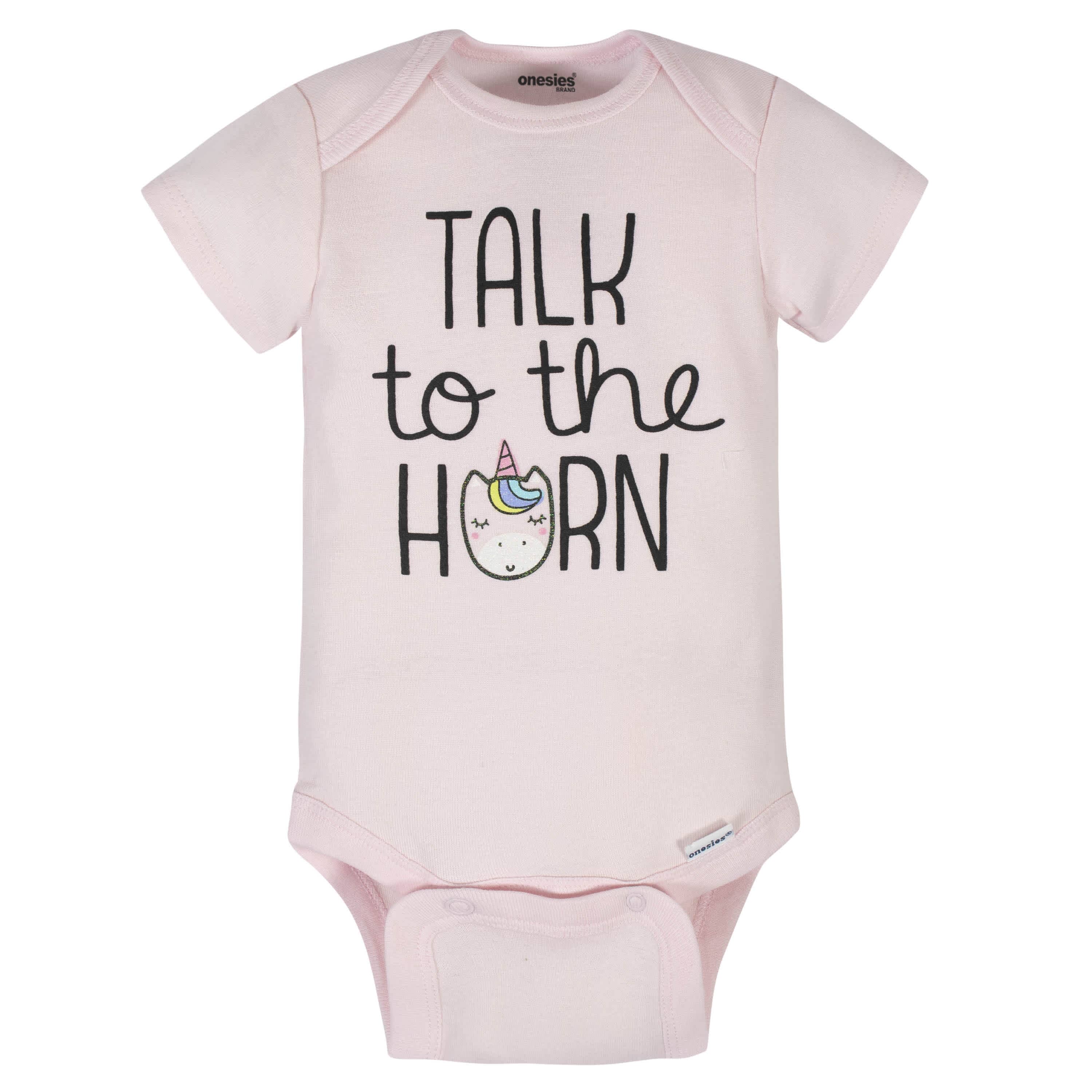 8-Pack Baby Girls Unicorns Onesies® Brand Bodysuits - Image 9