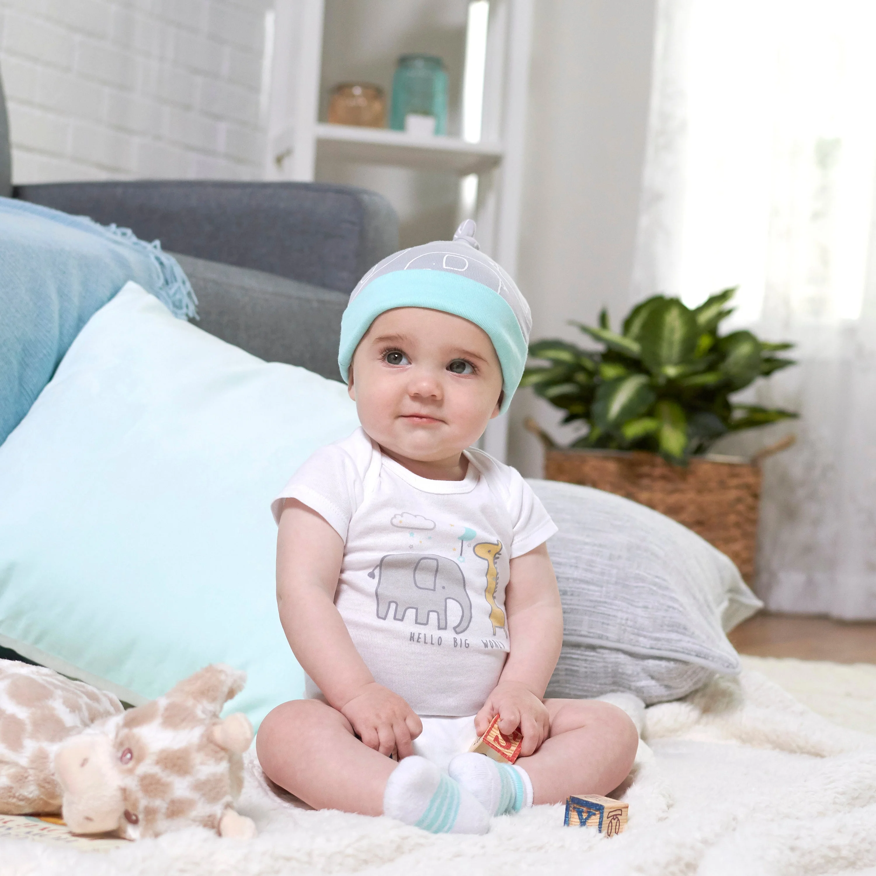 8-pack Baby Neutral Animals Short Sleeve Onesies® Bodysuits - Image 3