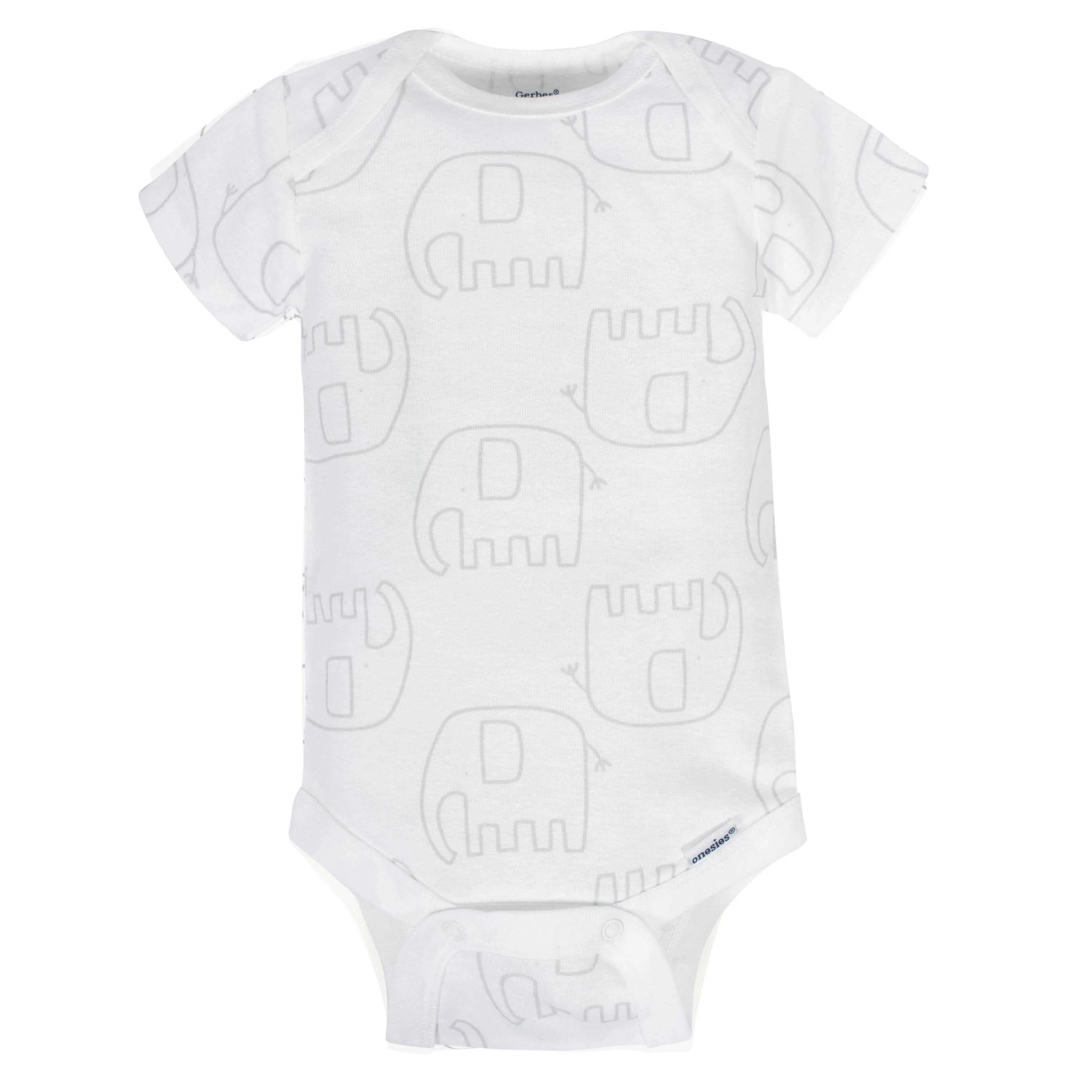 8-pack Baby Neutral Animals Short Sleeve Onesies® Bodysuits - Image 6