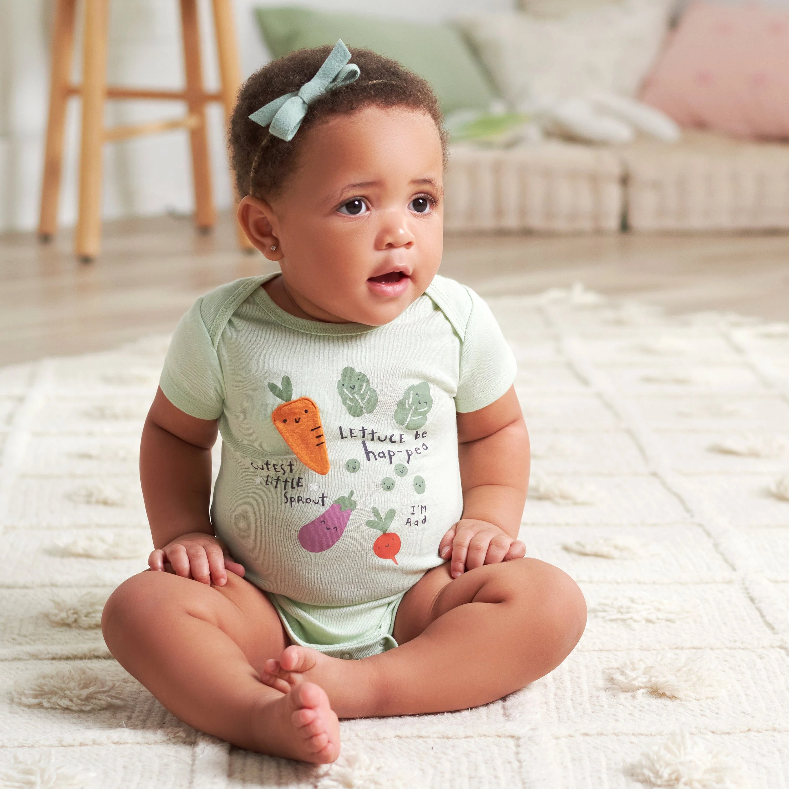8-Pack Baby Neutral Happy Veggies Onesies® Bodysuits - Image 2