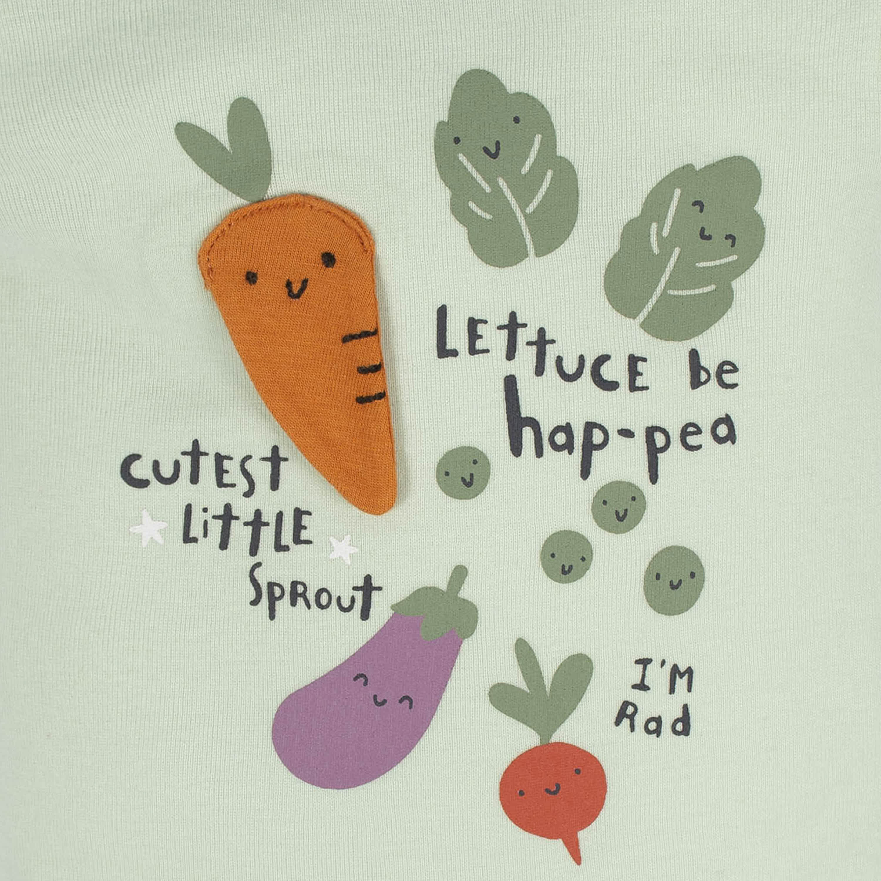 8-Pack Baby Neutral Happy Veggies Onesies® Bodysuits - Image 4