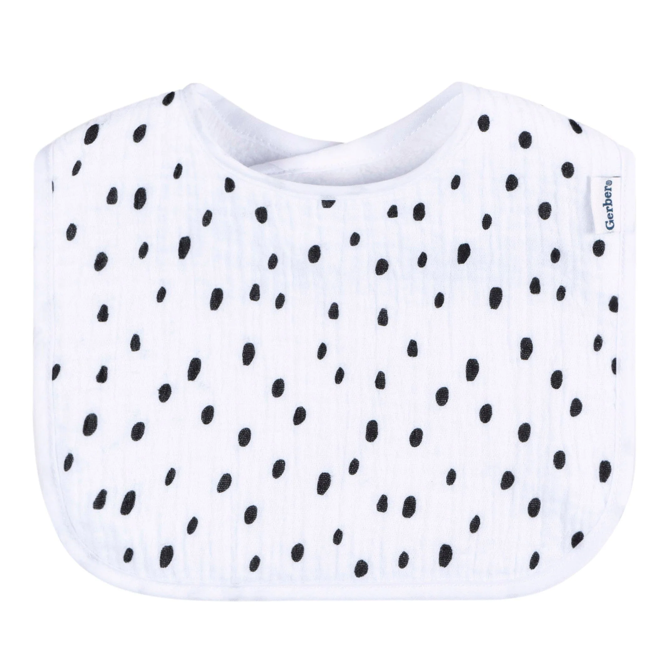 8-Pack Baby Neutral Black & White Muslin Drooling  Bibs - Image 4